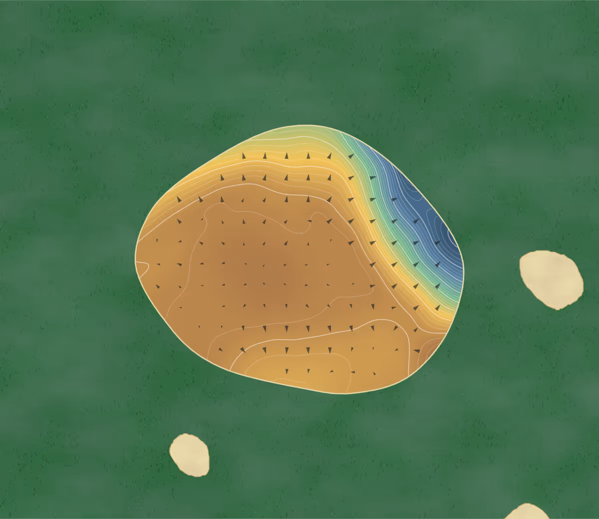 Green contour map of Alderley Edge in Alderley Edge, England: 131 elevation contours at a 8-centimeter interval with fall-line arrows, traced from 1-meter lidar