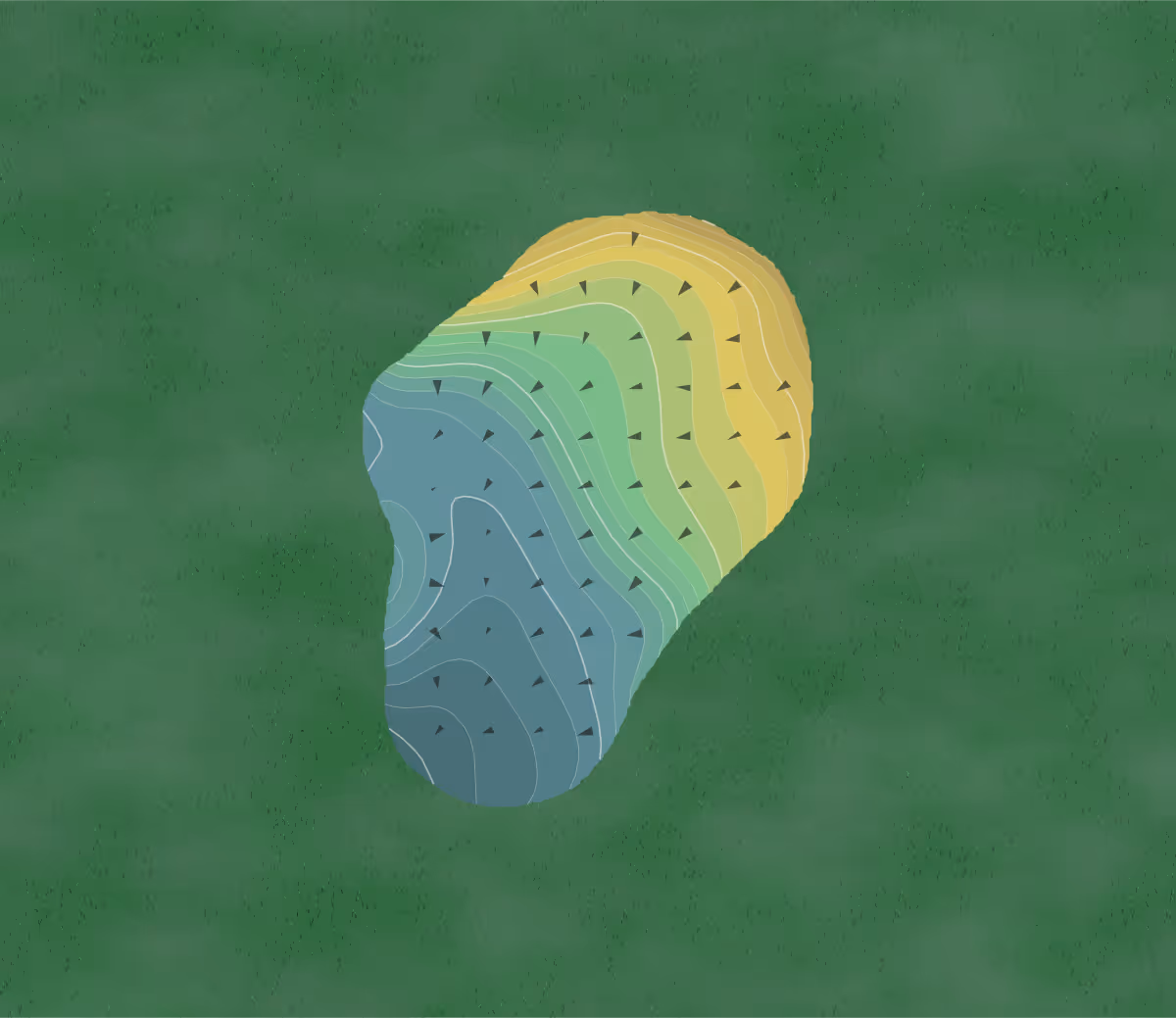 Green contour map of Alisal Ranch Course in Solvang, California — 242 elevation contours at a 3-inch interval with fall-line arrows, traced from 1-meter lidar