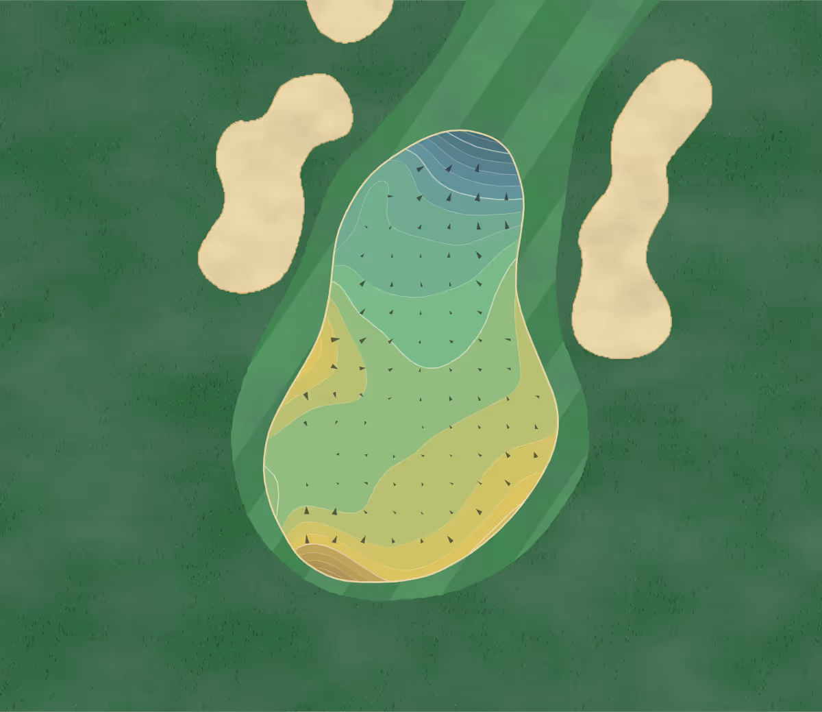 Green contour map of Almaden in San Jose, California — 216 elevation contours at a 3-inch interval with fall-line arrows, traced from 1-meter lidar