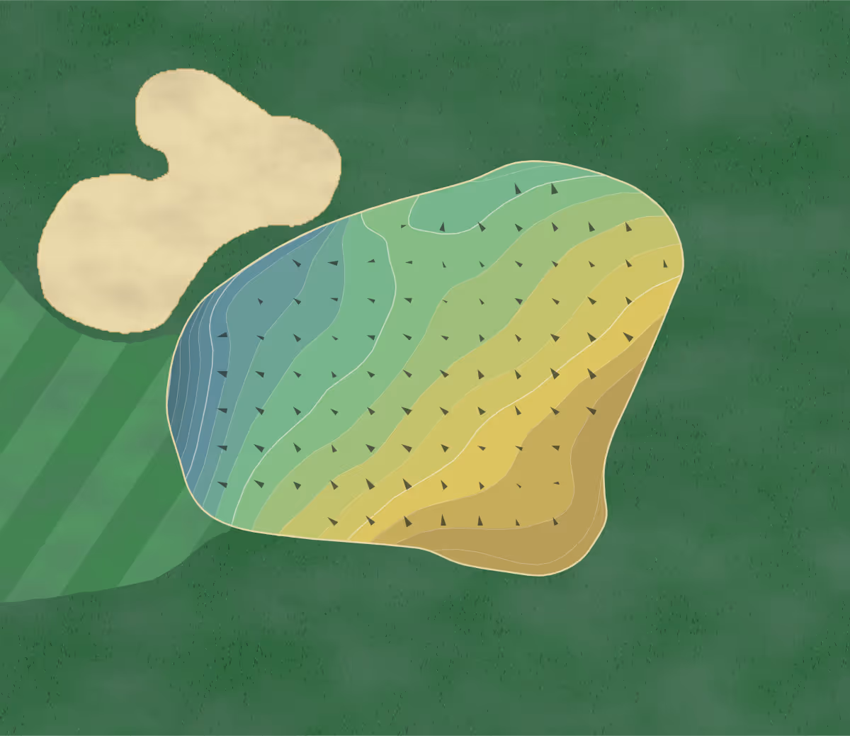 Green contour map of Angel Fire in Angel Fire, New Mexico — 188 elevation contours at a 3-inch interval with fall-line arrows, traced from 1-meter lidar