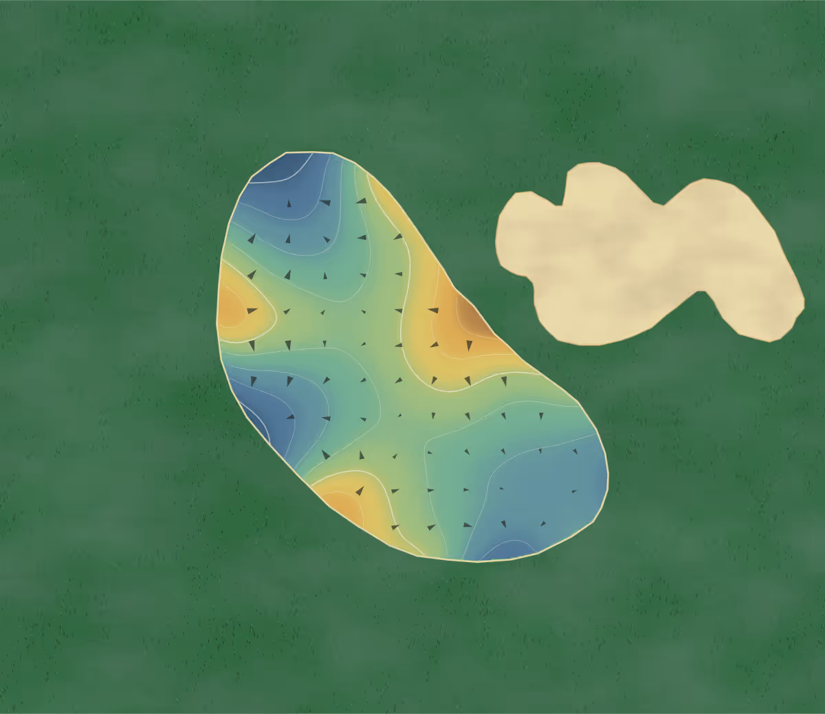 Green contour map of Apache Wells in Mesa, Arizona: 154 elevation contours at a 3-inch interval with fall-line arrows, traced from 1-meter lidar