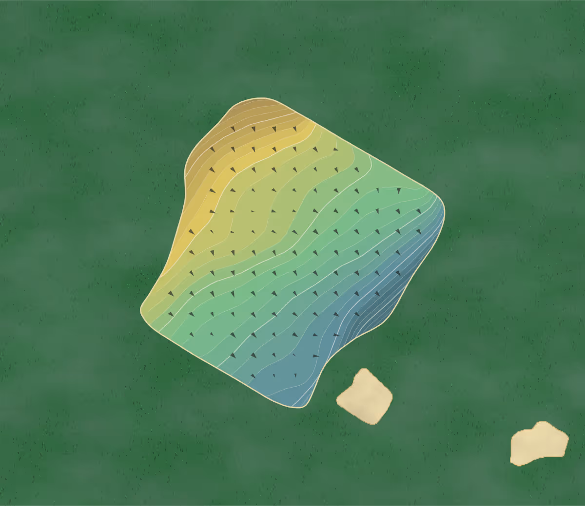 Green contour map of Apawamis Club in Rye, New York — 361 elevation contours at a 3-inch interval with fall-line arrows, traced from 1-meter lidar