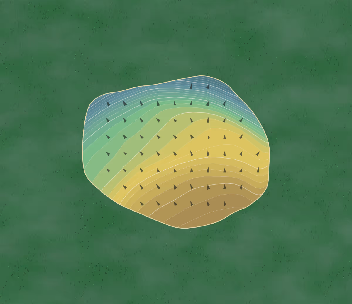 Green contour map of Apple Mountain Golf and Country Club in Belvidere, New Jersey — 287 elevation contours at a 3-inch interval with fall-line arrows, traced from 1-meter lidar