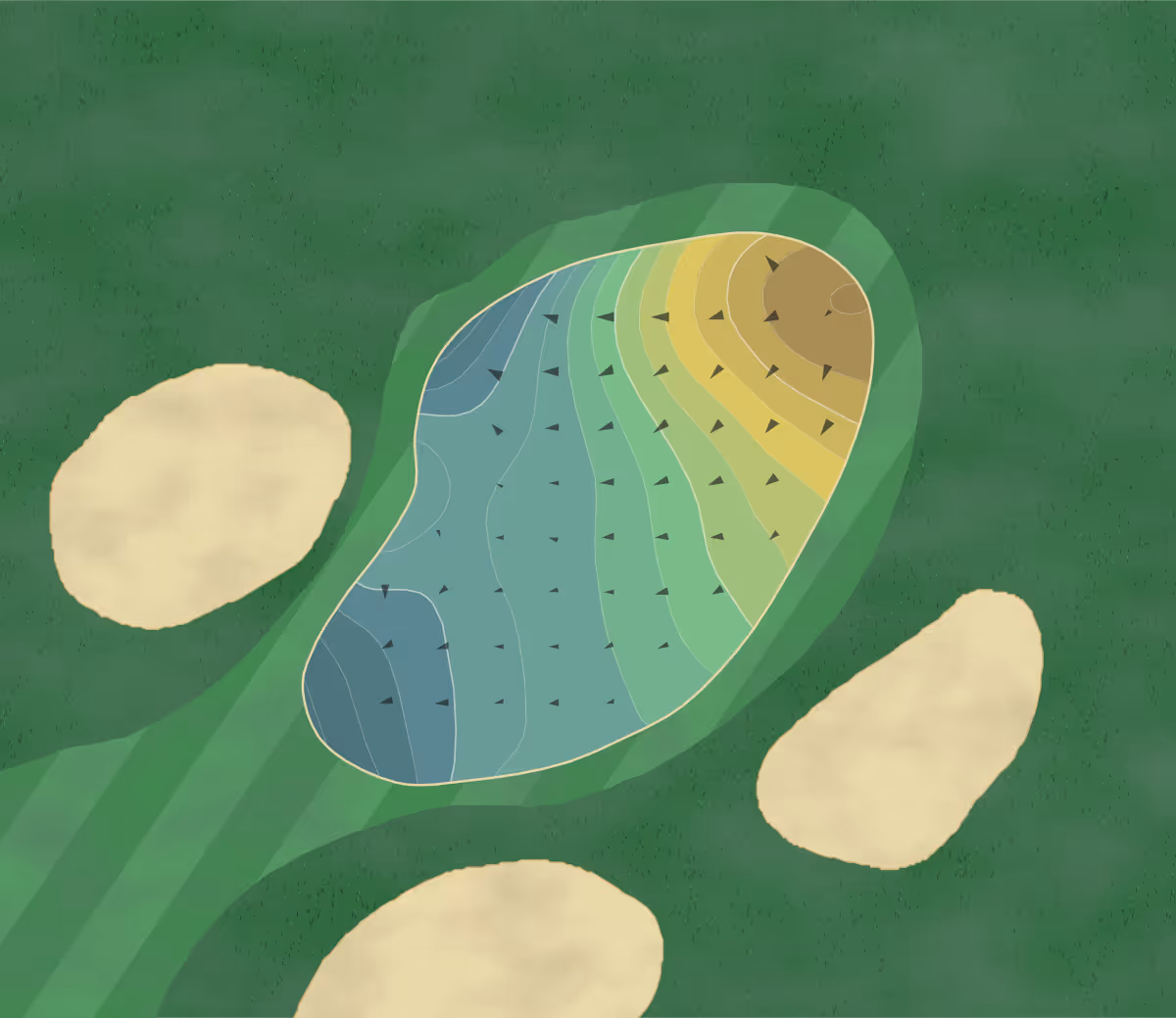 Green contour map of Apple Valley in Apple Valley, California — 140 elevation contours at a 3-inch interval with fall-line arrows, traced from 1-meter lidar
