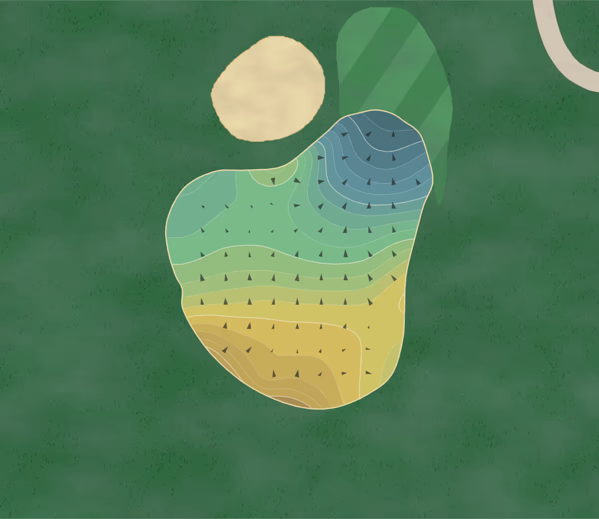 Green contour map of Applewood in Golden, Colorado — 180 elevation contours at a 3-inch interval with fall-line arrows, traced from 1-meter lidar