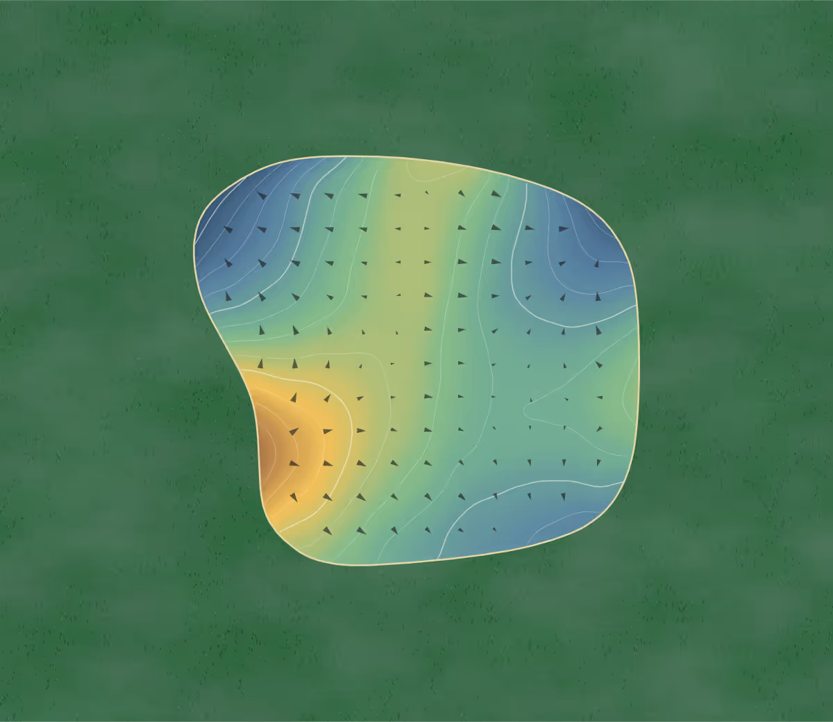 Green contour map of ArborLinks in Nebraska City, Nebraska — 182 elevation contours at a 3-inch interval with fall-line arrows, traced from 1-meter lidar