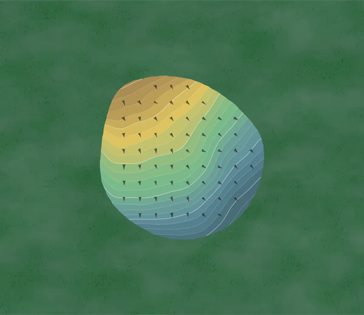 Green contour map of Arcadia Hills in Attica, Michigan — 110 elevation contours at a 3-inch interval with fall-line arrows, traced from 1-meter lidar
