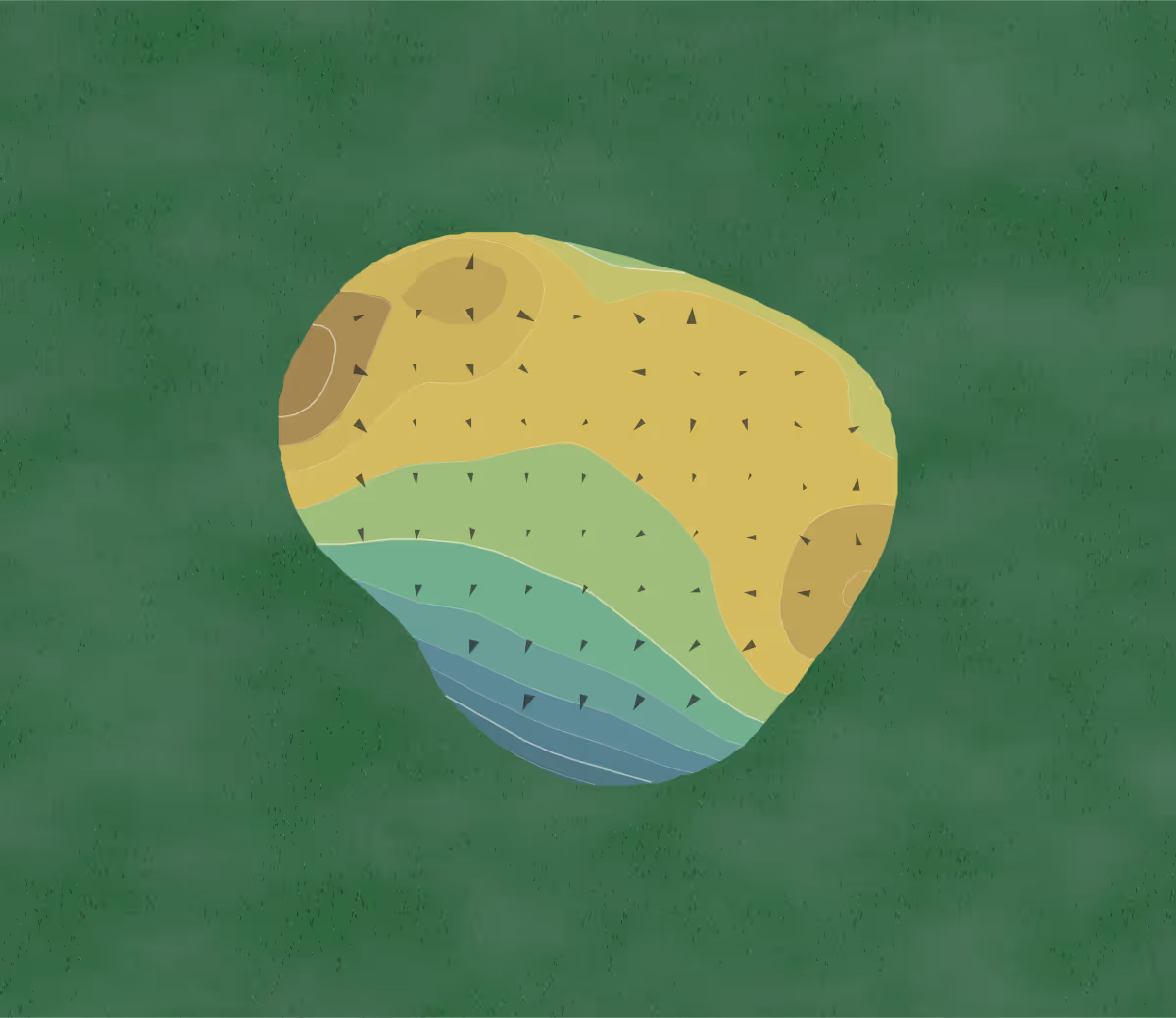 Green contour map of Arrowhead Golf Course in Jasper, Georgia — 96 elevation contours at a 3-inch interval with fall-line arrows, traced from 1-meter lidar