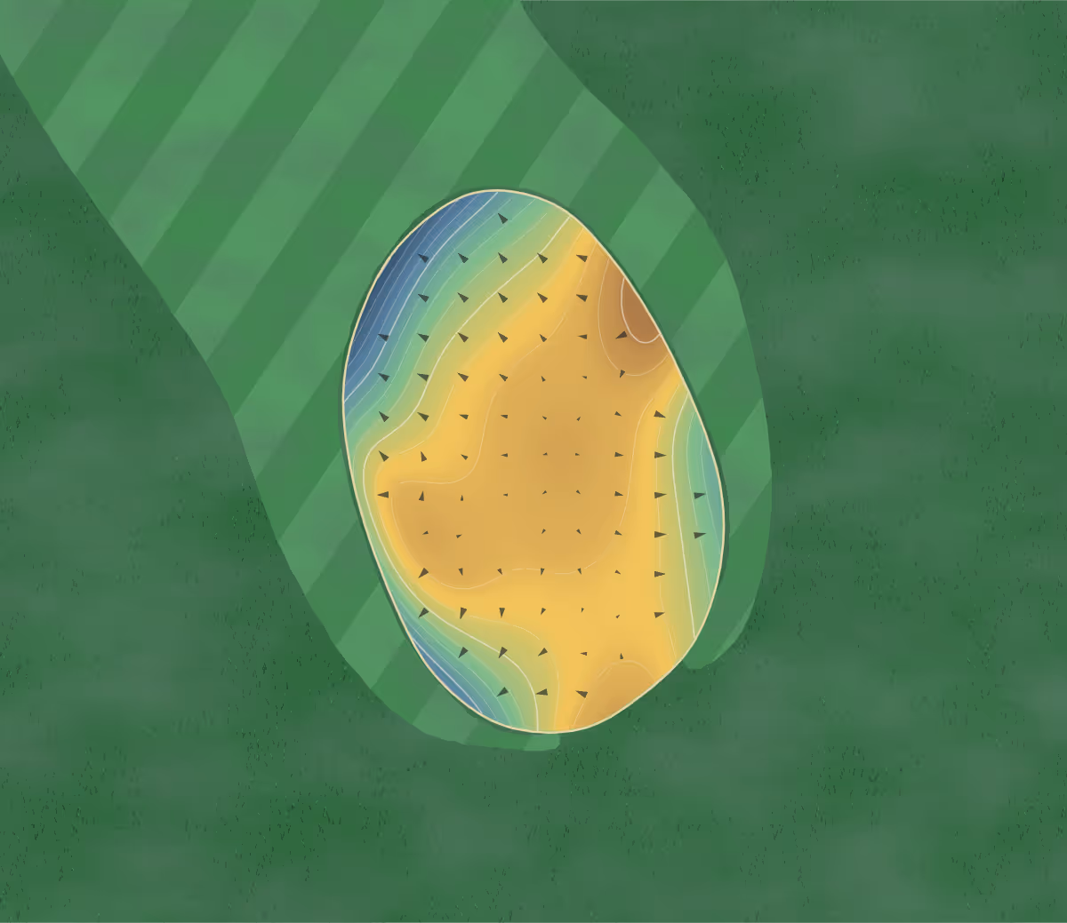 Green contour map of Atkinson Stuart in Atkinson, Nebraska: 120 elevation contours at a 3-inch interval with fall-line arrows, traced from 1-meter lidar