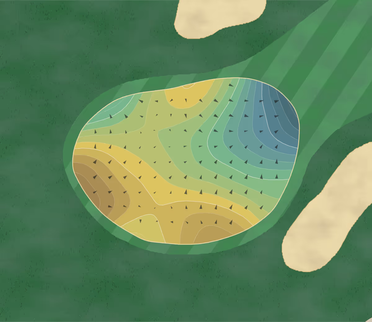 Green contour map of Atwood Homestead in Rockford, Illinois — 213 elevation contours at a 3-inch interval with fall-line arrows, traced from 1-meter lidar