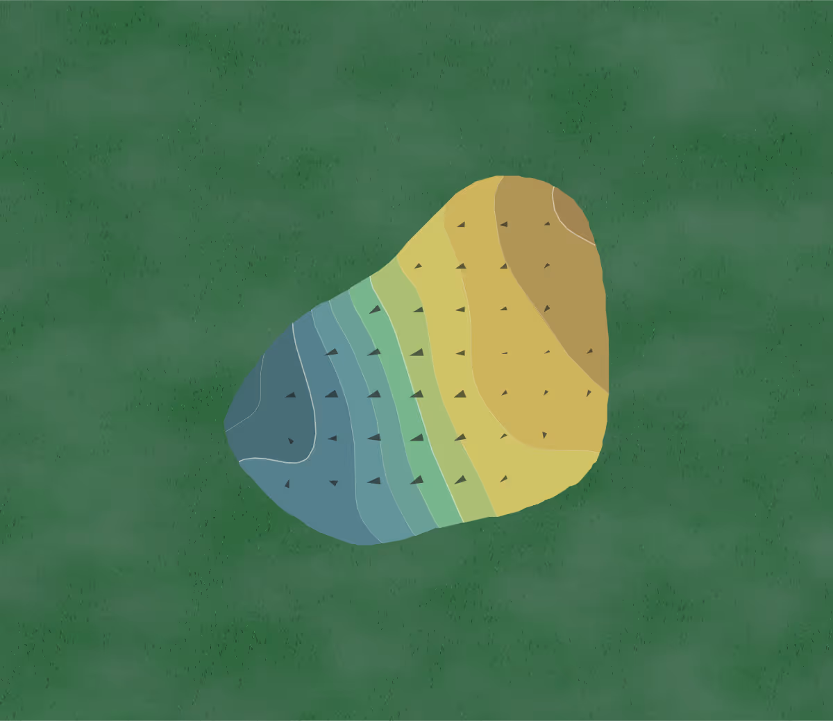 Green contour map of Augusta Ranch in Mesa, Arizona — 17 elevation contours at a 3-inch interval with fall-line arrows, traced from 1-meter lidar