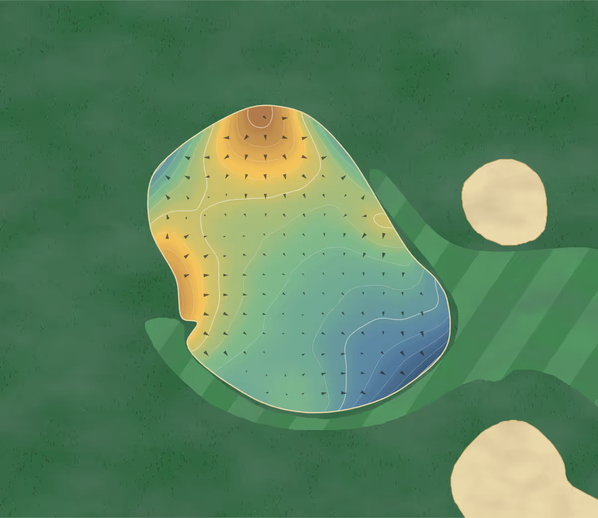 Green contour map of Avalon in Burlington, Washington: 346 elevation contours at a 3-inch interval with fall-line arrows, traced from 1-meter lidar