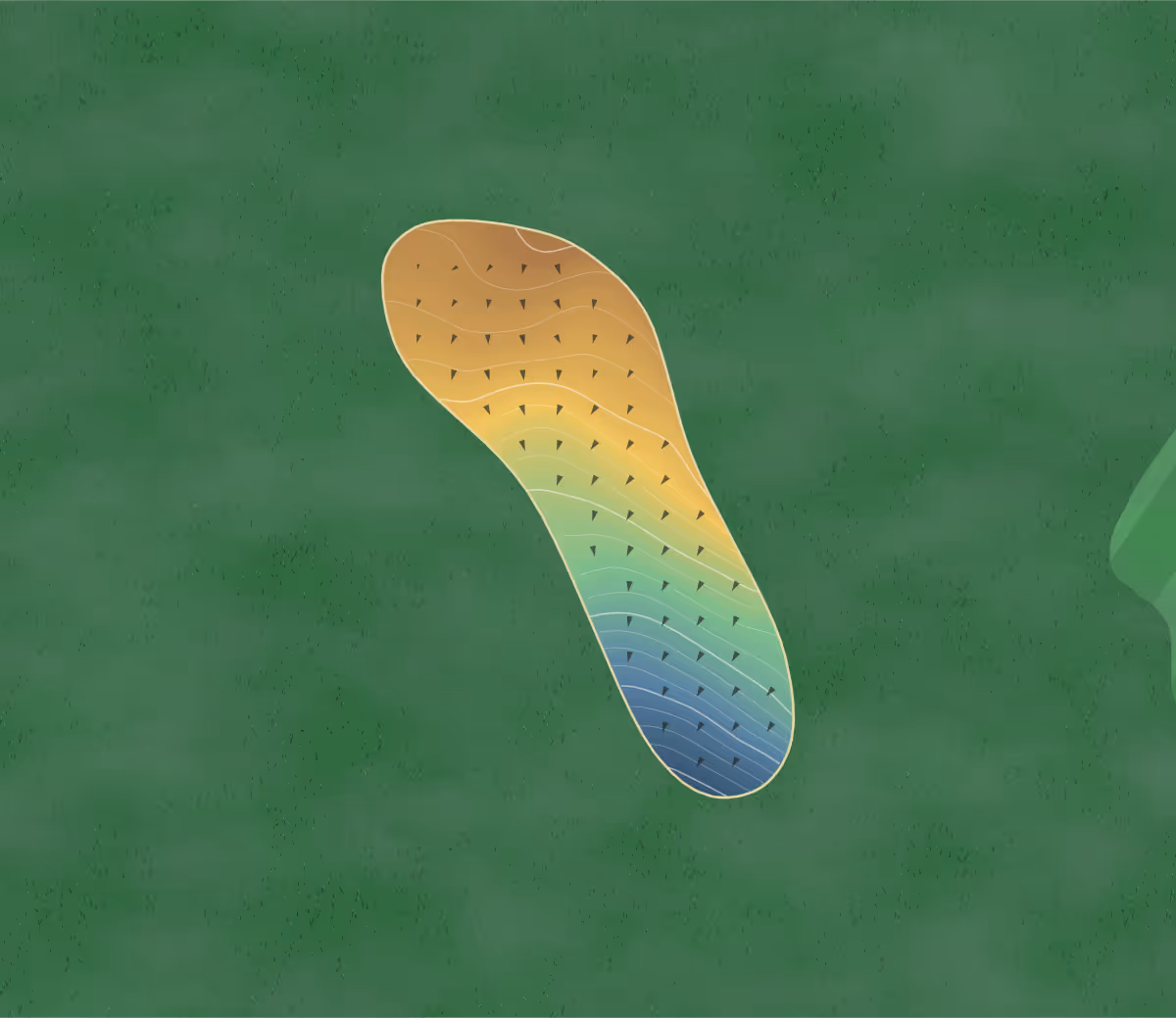 Green contour map of Barshaw Park in Paisley, Scotland: 140 elevation contours at a 8-centimeter interval with fall-line arrows, traced from 1-meter lidar