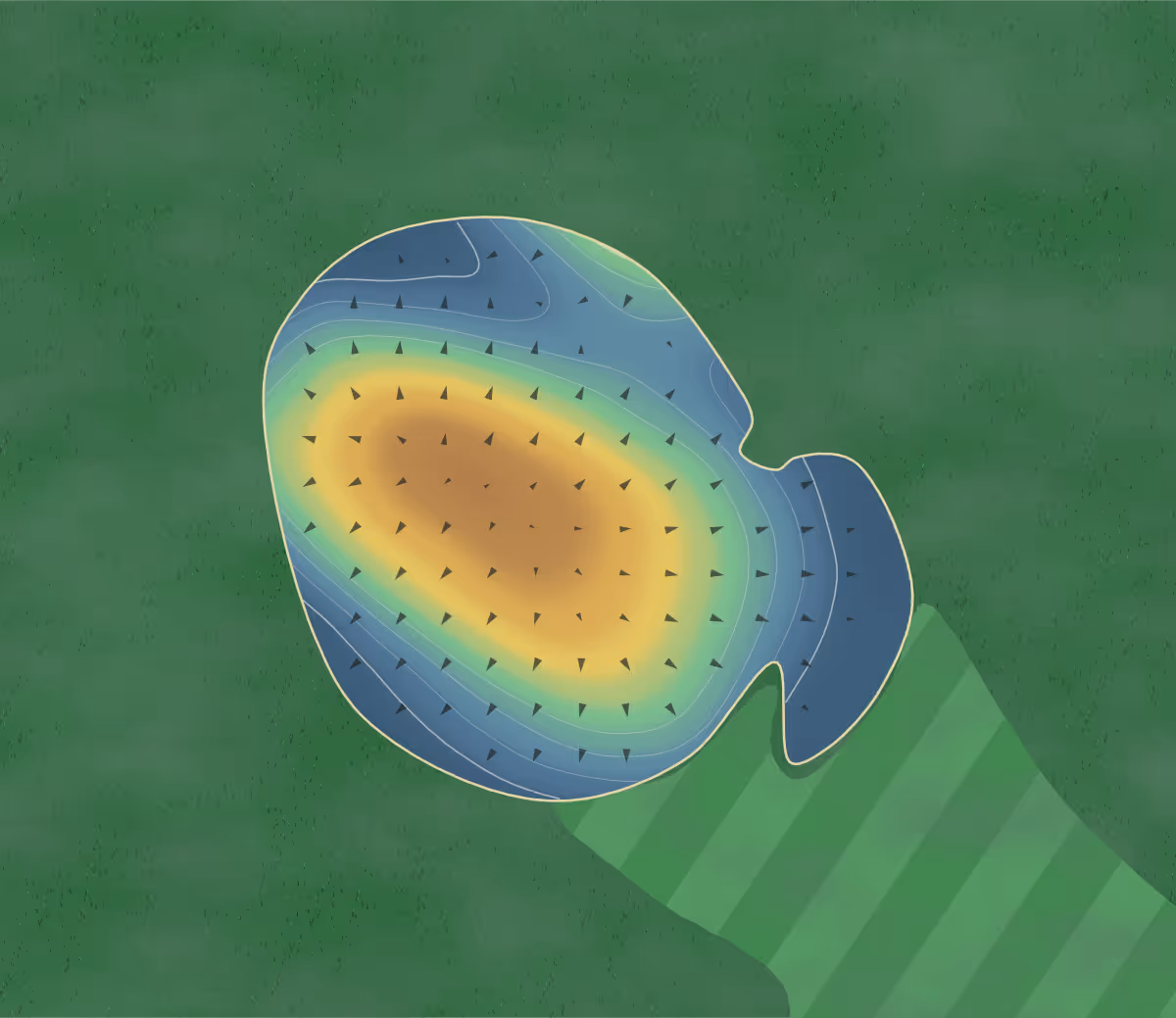 Green contour map of Bassett in Bassett, Nebraska: 85 elevation contours at a 3-inch interval with fall-line arrows, traced from 1-meter lidar