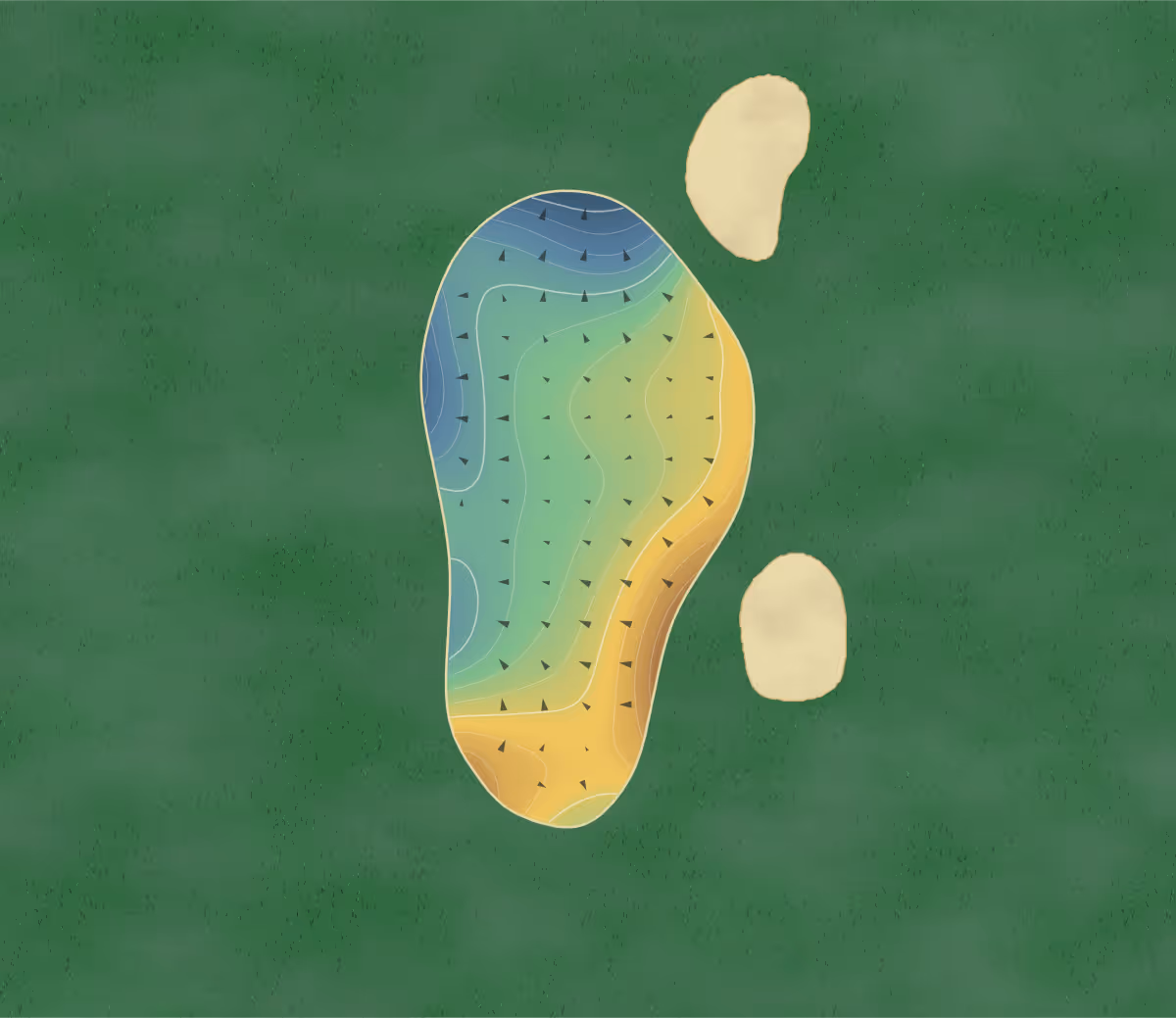 Green contour map of Battlement Mesa in Battlement Mesa, Colorado: 153 elevation contours at a 3-inch interval with fall-line arrows, traced from 1-meter lidar