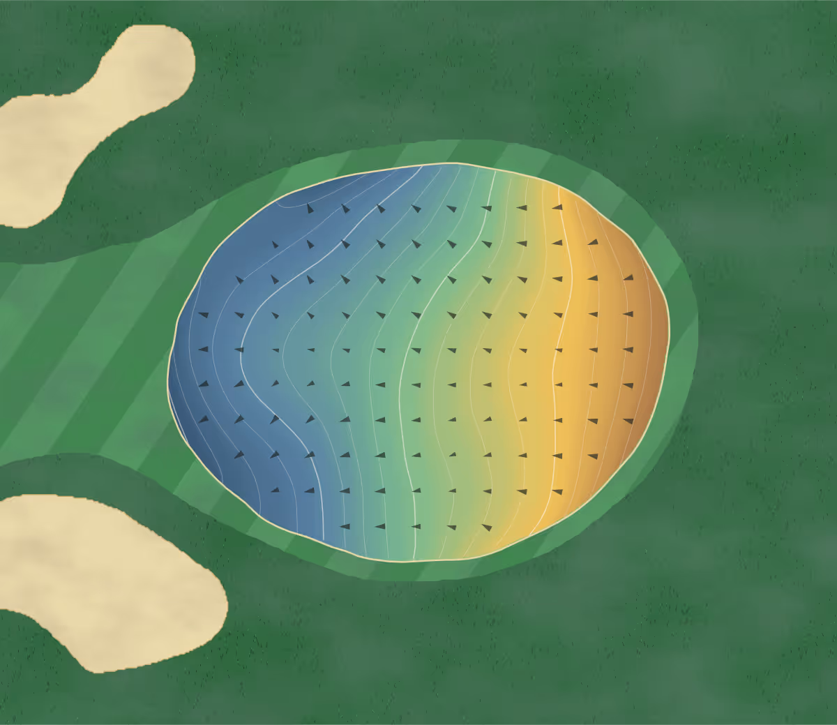 Green contour map of Beaver Brook in Annandale, New Jersey: 24 elevation contours at a 3-inch interval with fall-line arrows, traced from 1-meter lidar