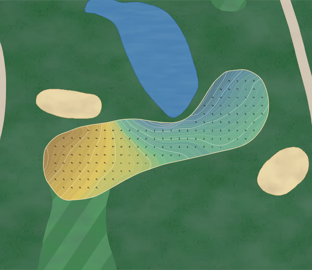 Green contour map of Beaver Meadow in Concord, New Hampshire — 232 elevation contours at a 3-inch interval with fall-line arrows, traced from 1-meter lidar