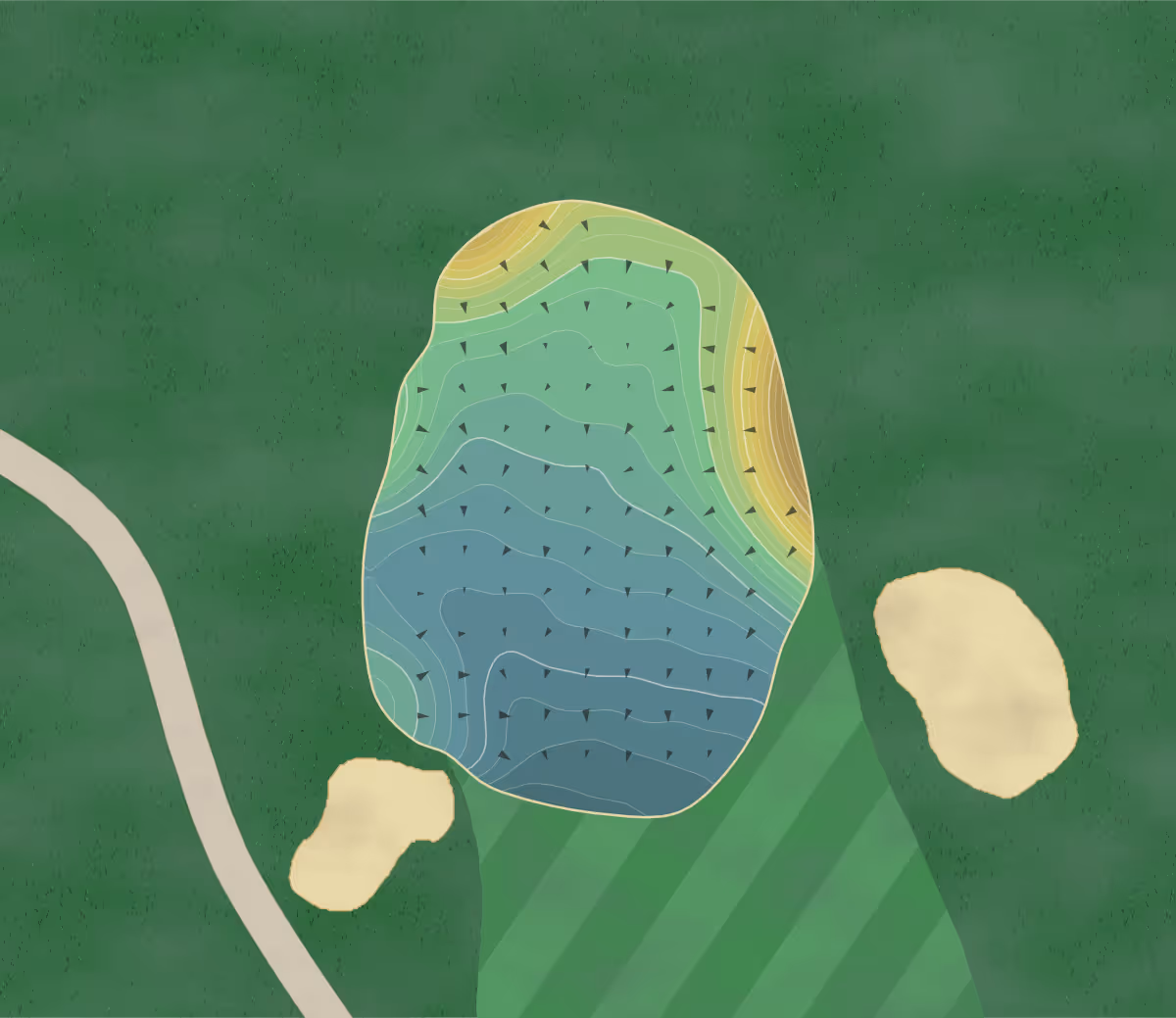 Green contour map of Benona Shores in Shelby, Michigan — 238 elevation contours at a 3-inch interval with fall-line arrows, traced from 1-meter lidar
