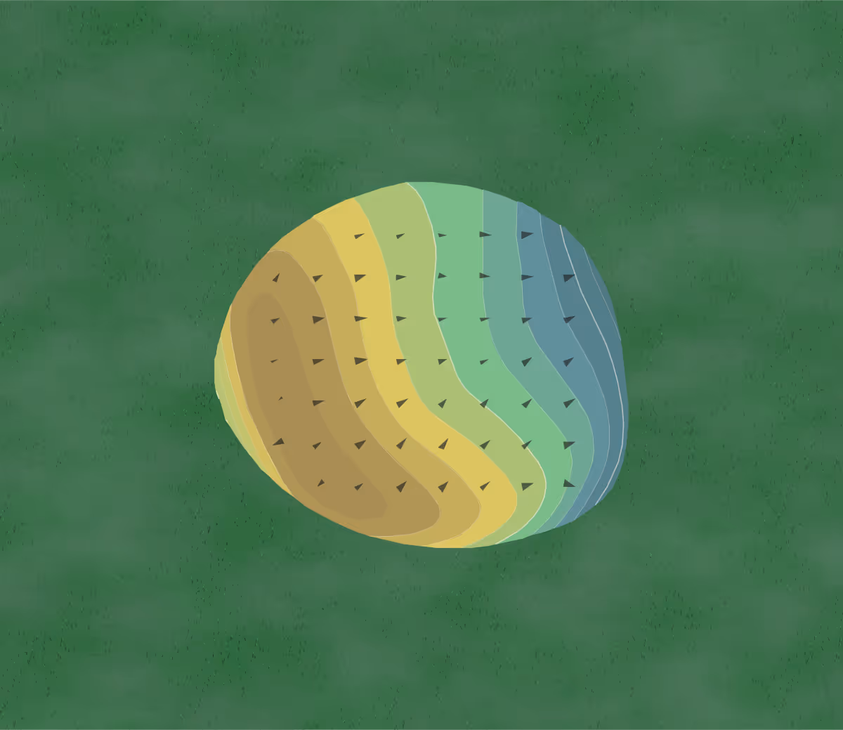 Green contour map of Benton CC in Benton, Illinois — 87 elevation contours at a 3-inch interval with fall-line arrows, traced from 1-meter lidar