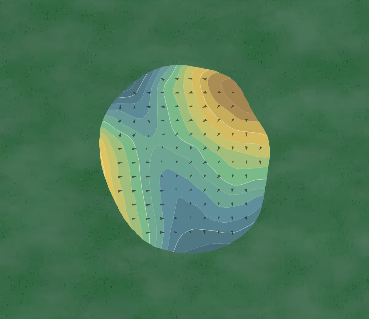 Green contour map of Bergen Point in West Babylon, New York — 190 elevation contours at a 3-inch interval with fall-line arrows, traced from 1-meter lidar