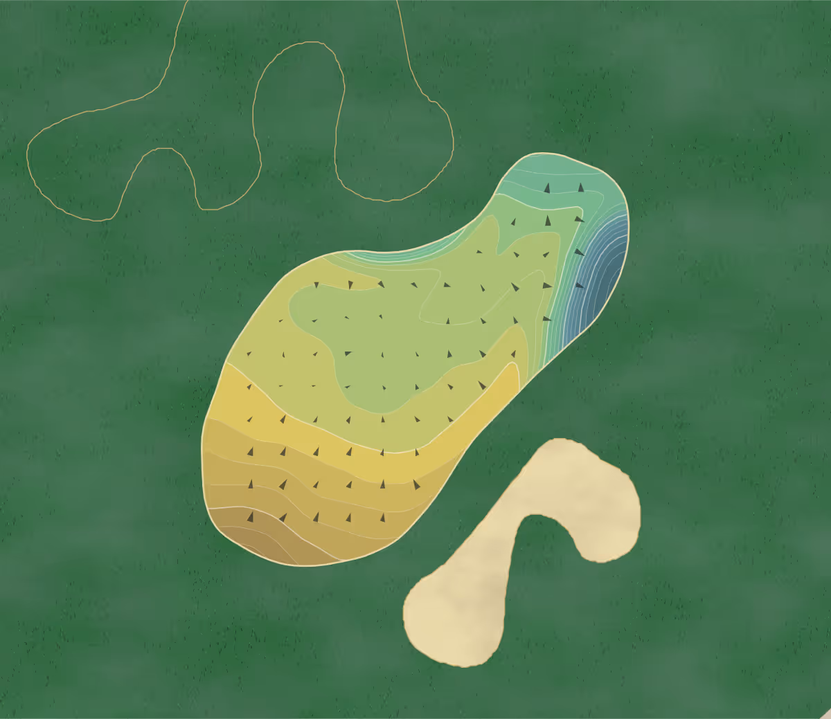 Green contour map of Bethpage Black in Farmingdale, New York — 396 elevation contours at a 3-inch interval with fall-line arrows, traced from 1-meter lidar