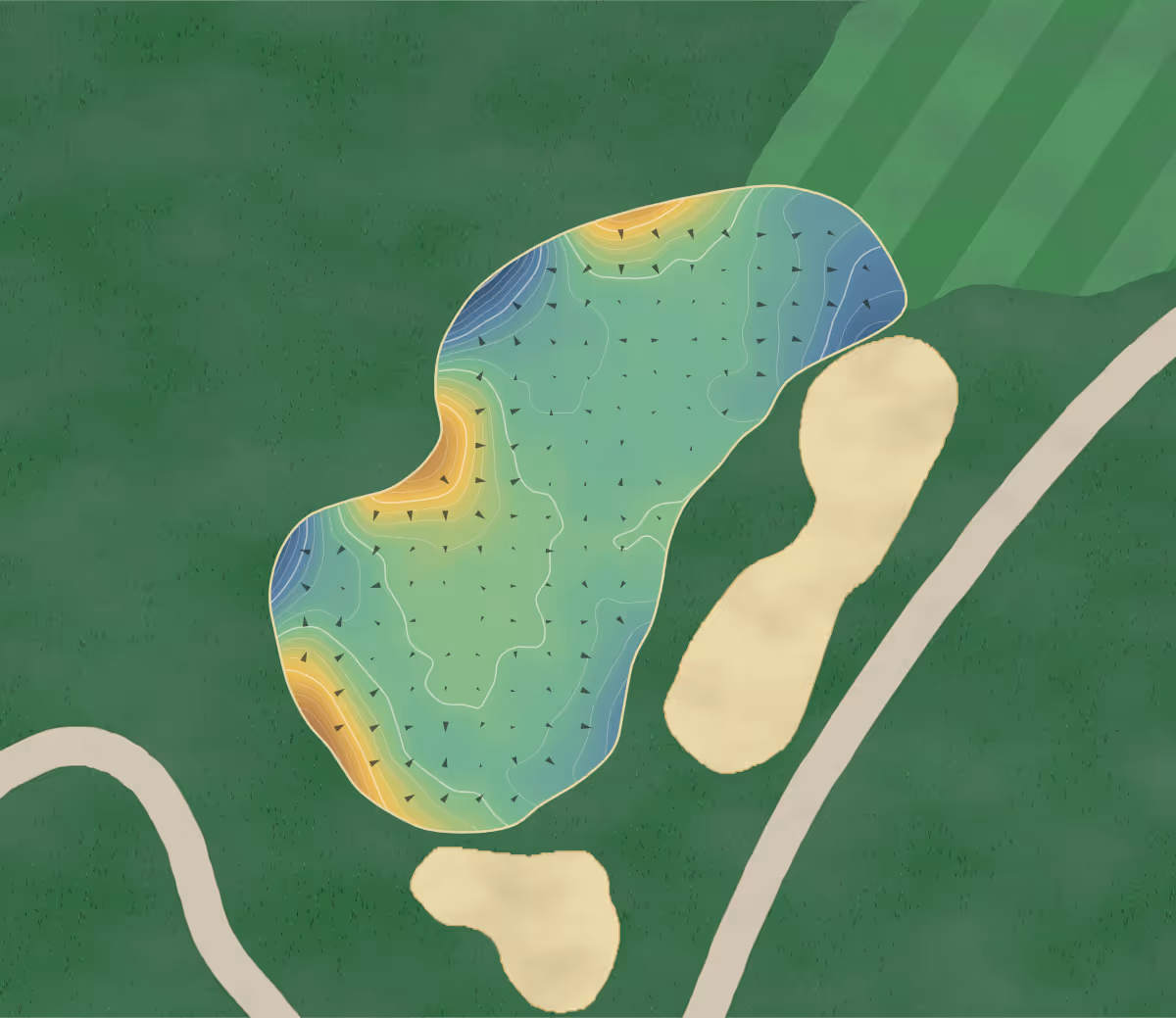 Green contour map of Black Bear in Carlton, Minnesota — 240 elevation contours at a 3-inch interval with fall-line arrows, traced from 1-meter lidar