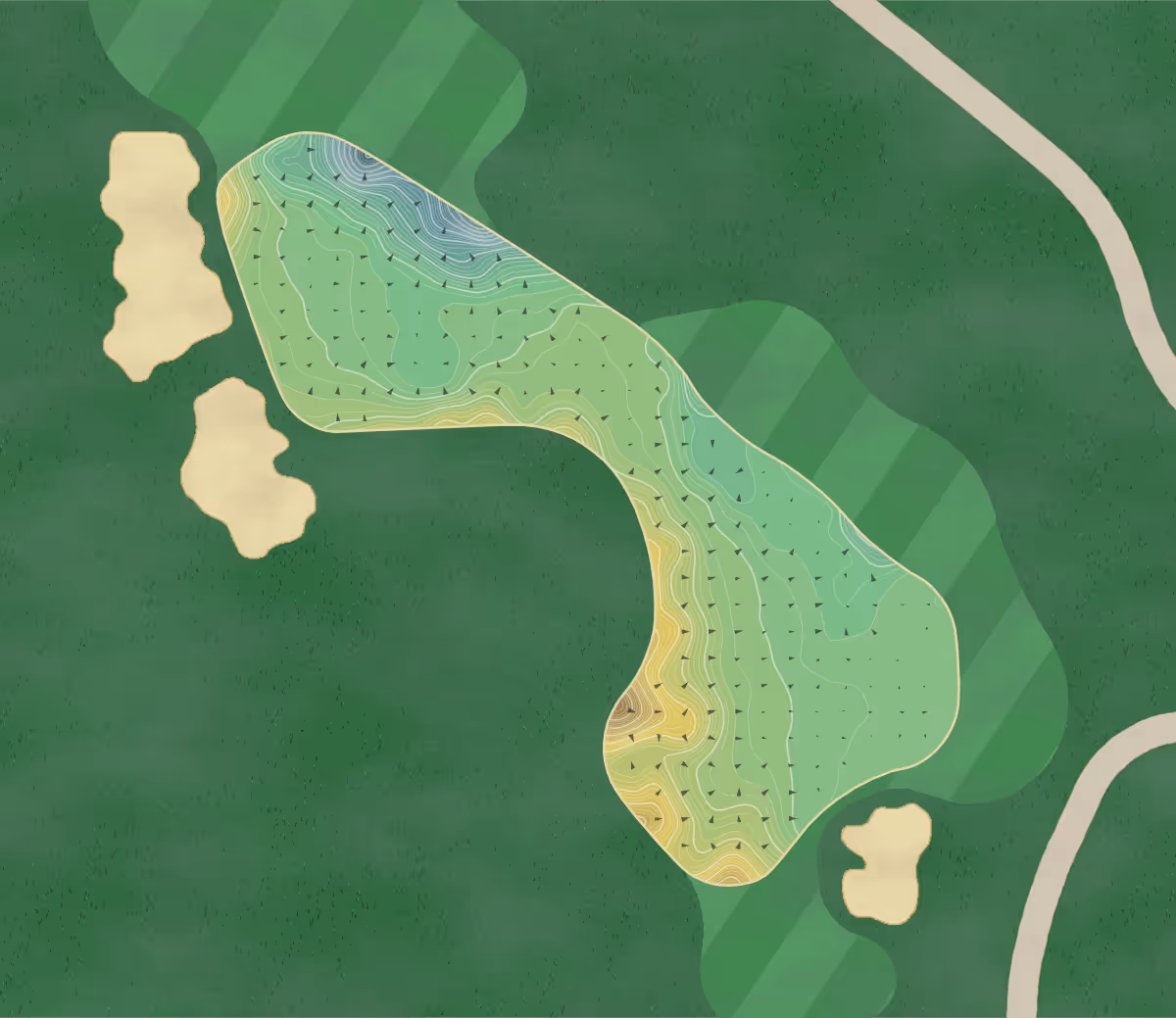 Green contour map of Black Desert in Ivins, Utah — 240 elevation contours at a 3-inch interval with fall-line arrows, traced from 1-meter lidar