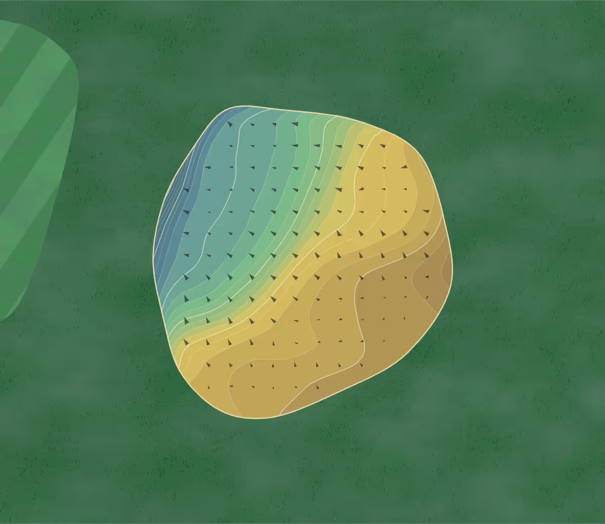 Green contour map of Blue Lakes in Twin Falls, Idaho — 282 elevation contours at a 3-inch interval with fall-line arrows, traced from 1-meter lidar