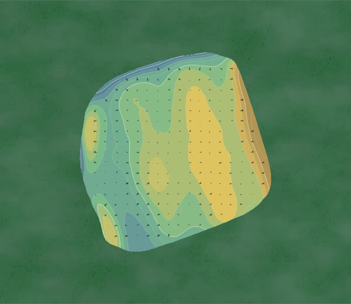 Green contour map of Blue Mound in Wauwatosa, Wisconsin — 219 elevation contours at a 3-inch interval with fall-line arrows, traced from 1-meter lidar