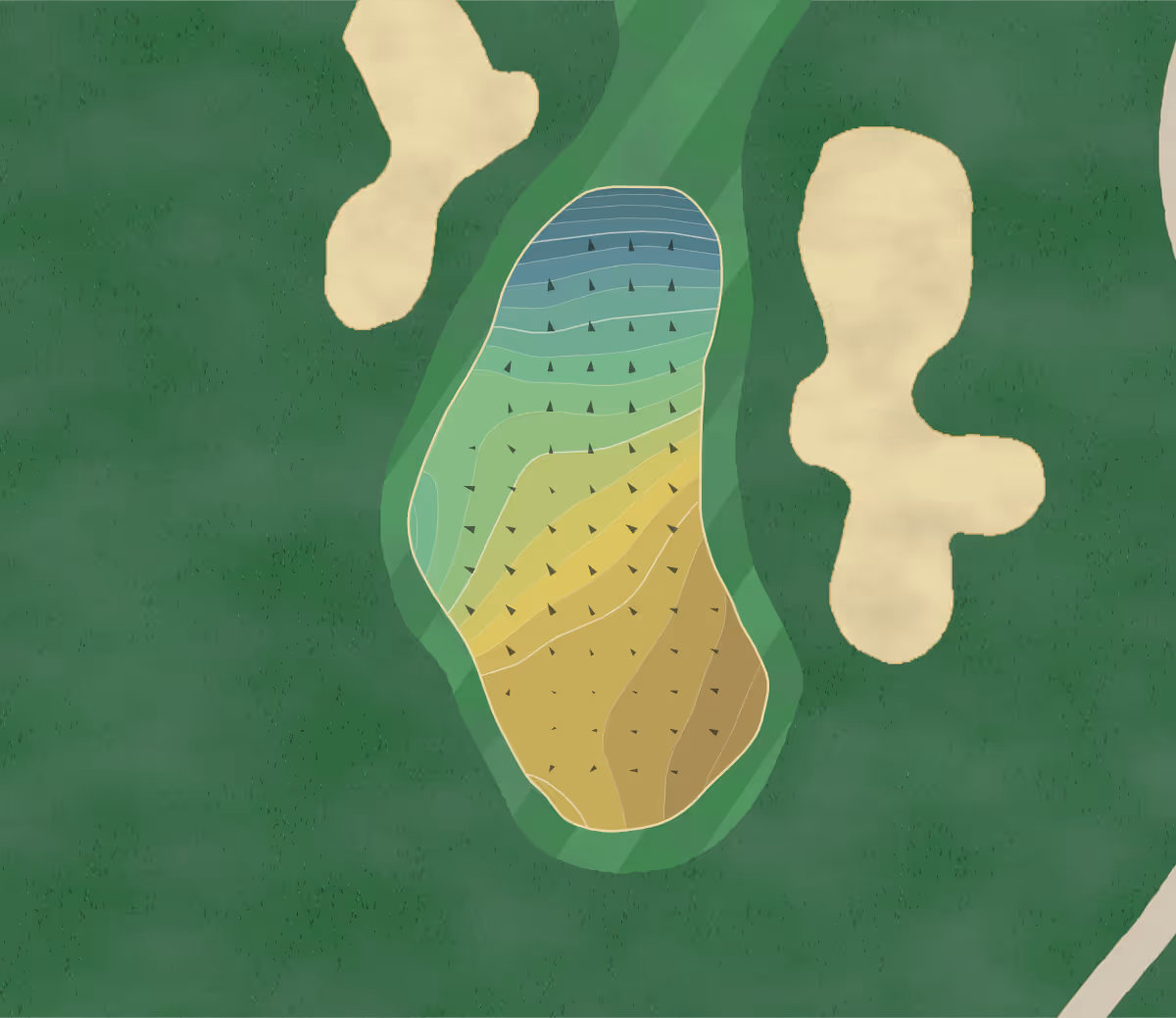 Green contour map of Blue Rock Spring - East in Vallejo, California — 250 elevation contours at a 3-inch interval with fall-line arrows, traced from 1-meter lidar