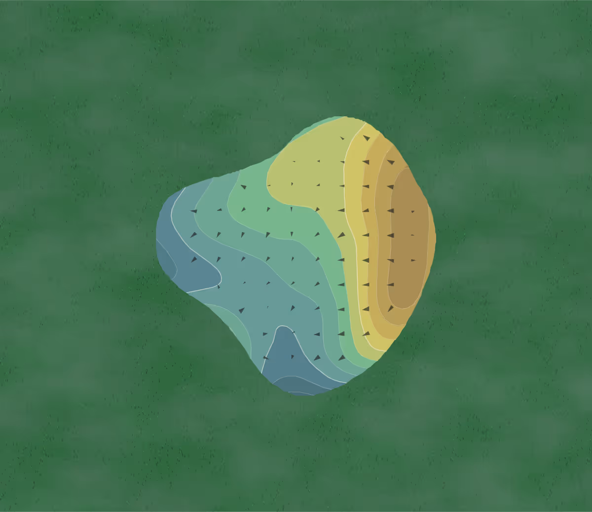 Green contour map of Bonnie View in Eaton Rapids, Michigan — 76 elevation contours at a 3-inch interval with fall-line arrows, traced from 1-meter lidar