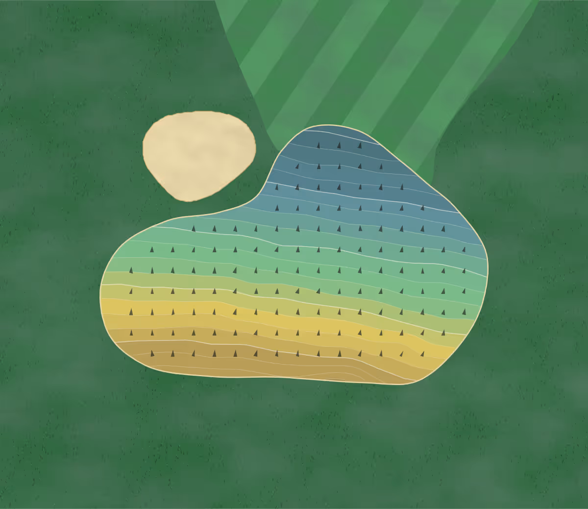 Green contour map of Boomerang Gl in Greeley, Colorado — 183 elevation contours at a 3-inch interval with fall-line arrows, traced from 1-meter lidar