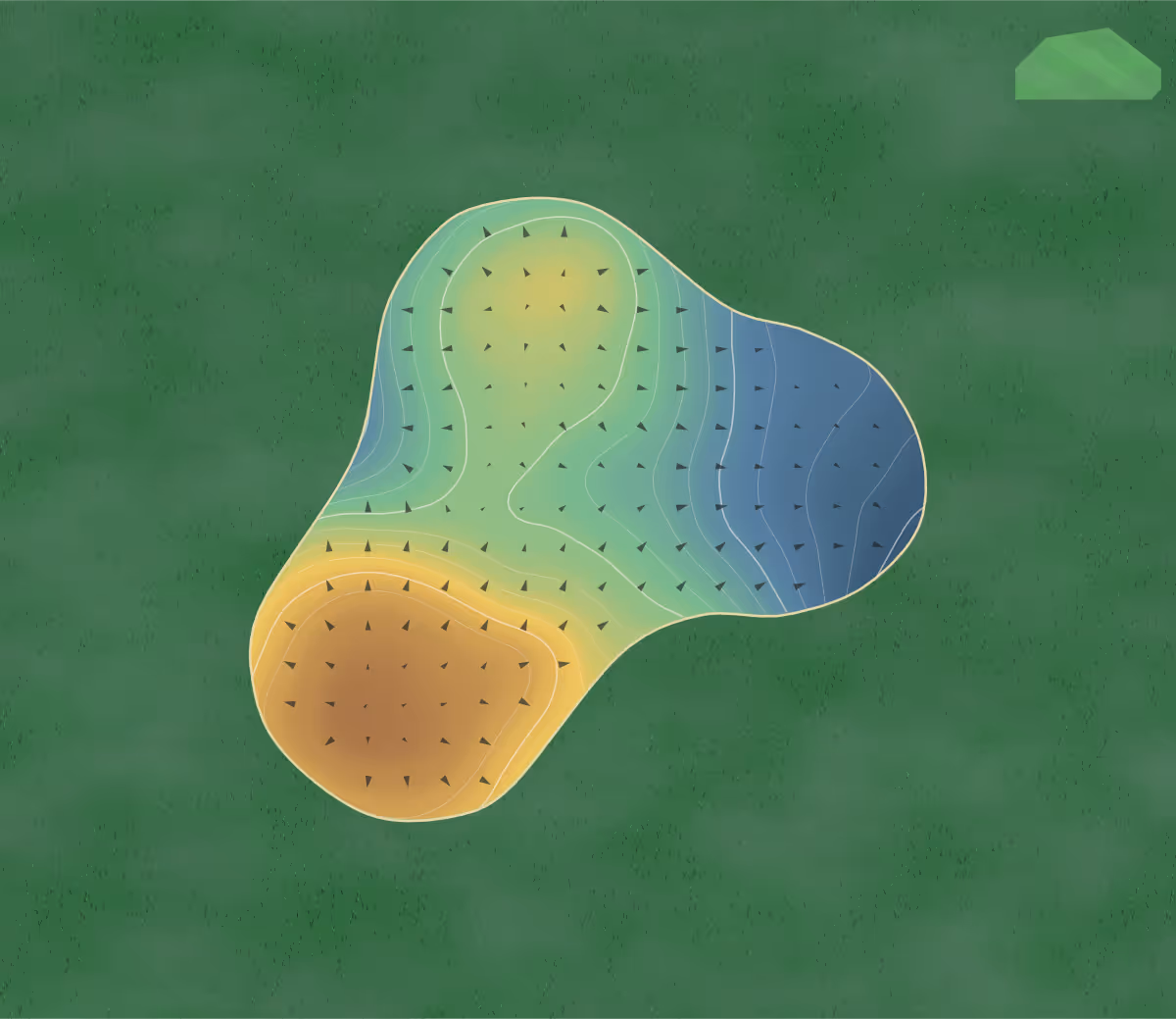 Green contour map of Brackett's Crossing in Lakeville, Minnesota: 232 elevation contours at a 3-inch interval with fall-line arrows, traced from 1-meter lidar