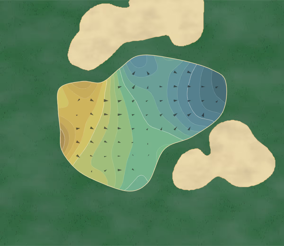 Green contour map of Bradenton in Bradenton, Florida — 115 elevation contours at a 3-inch interval with fall-line arrows, traced from 1-meter lidar