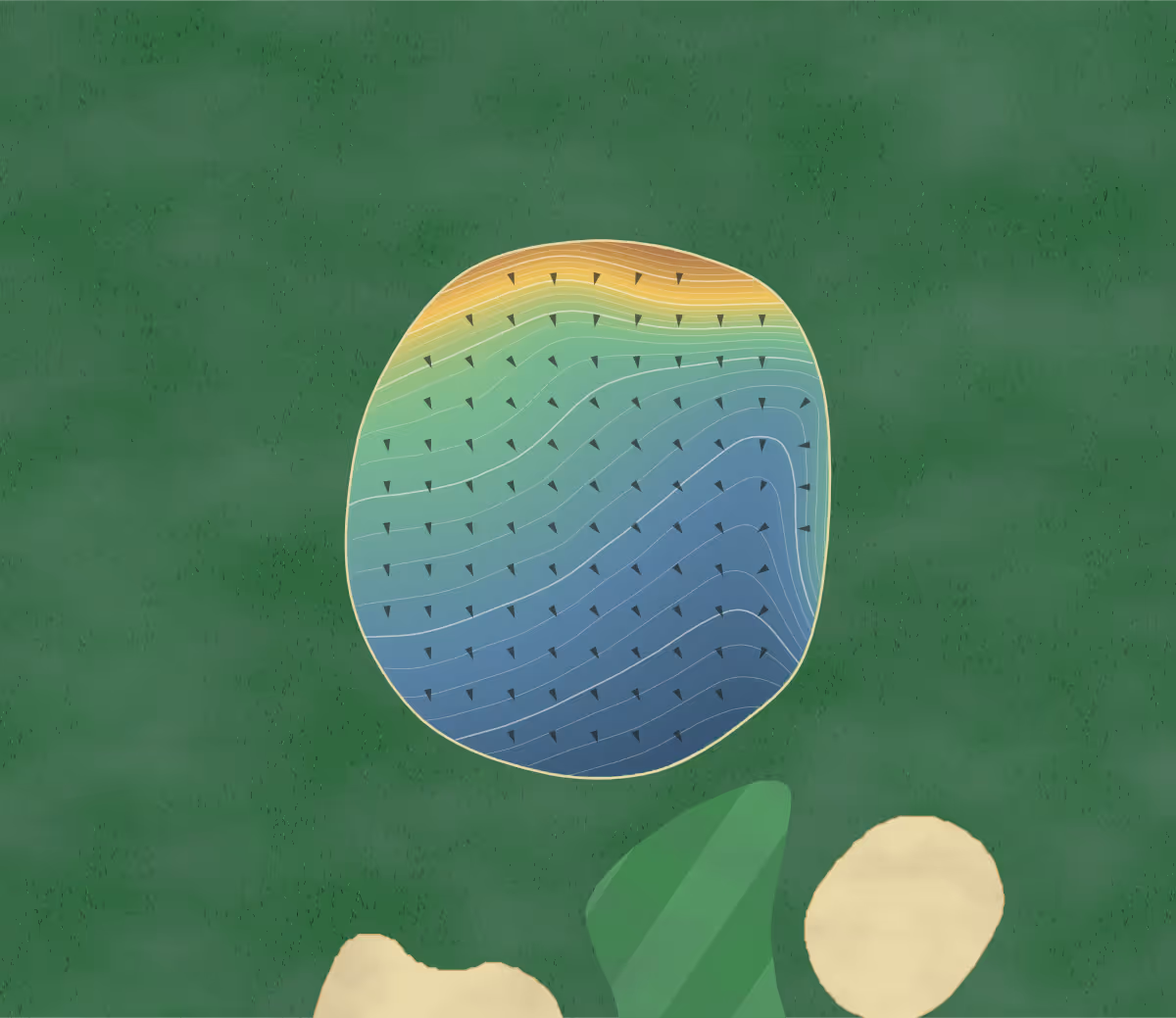 Green contour map of Moorland Course in Ilkeston, England: 176 elevation contours at a 8-centimeter interval with fall-line arrows, traced from 1-meter lidar