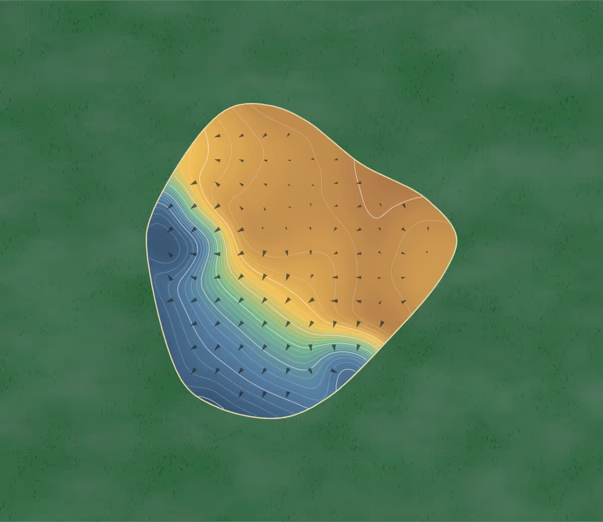 Green contour map of Brentwood CC in Brentwood, Tennessee: 215 elevation contours at a 3-inch interval with fall-line arrows, traced from 1-meter lidar