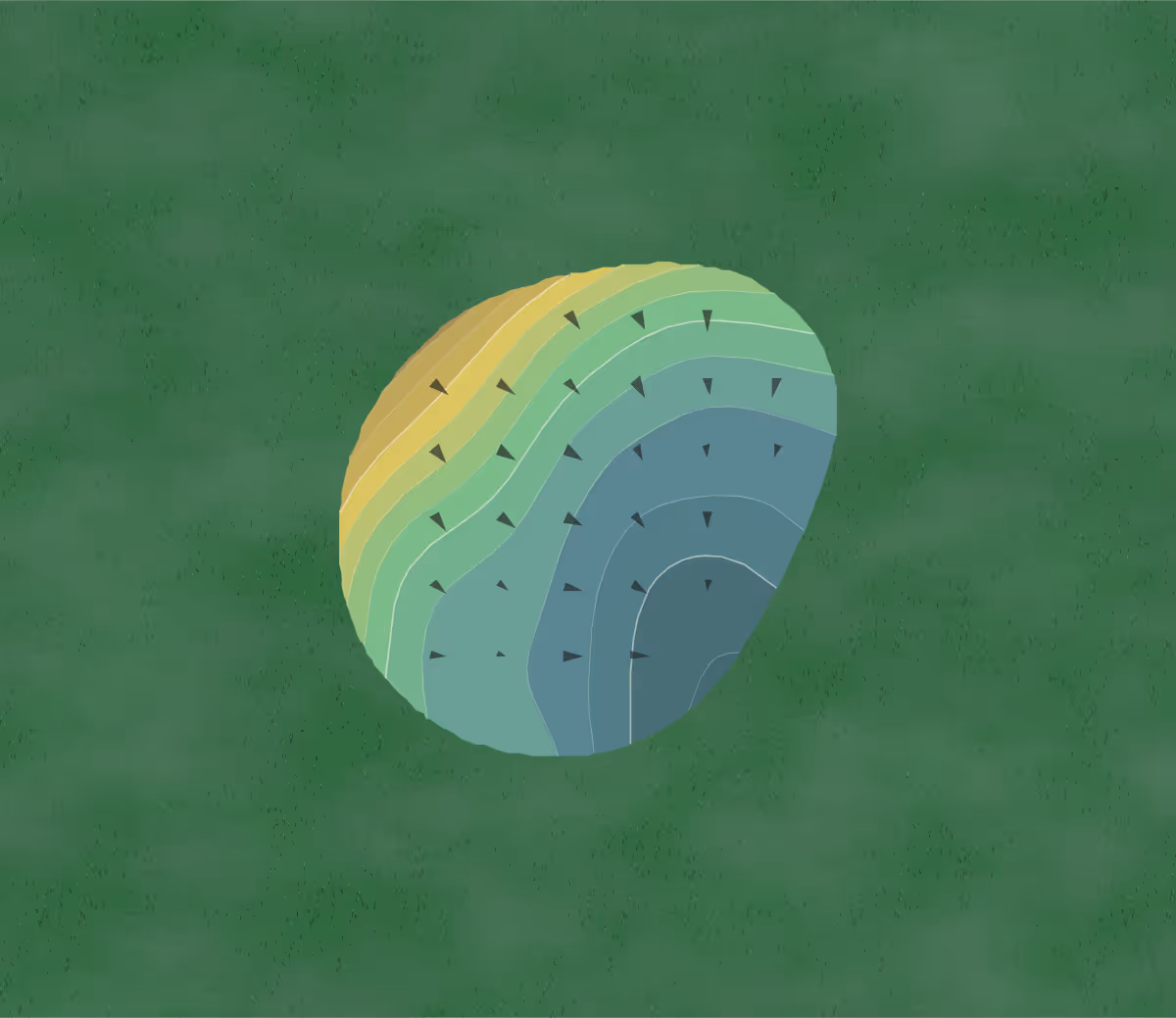 Green contour map of Brentwood Farms Golf Club in Lecanto, Florida — 61 elevation contours at a 3-inch interval with fall-line arrows, traced from 1-meter lidar