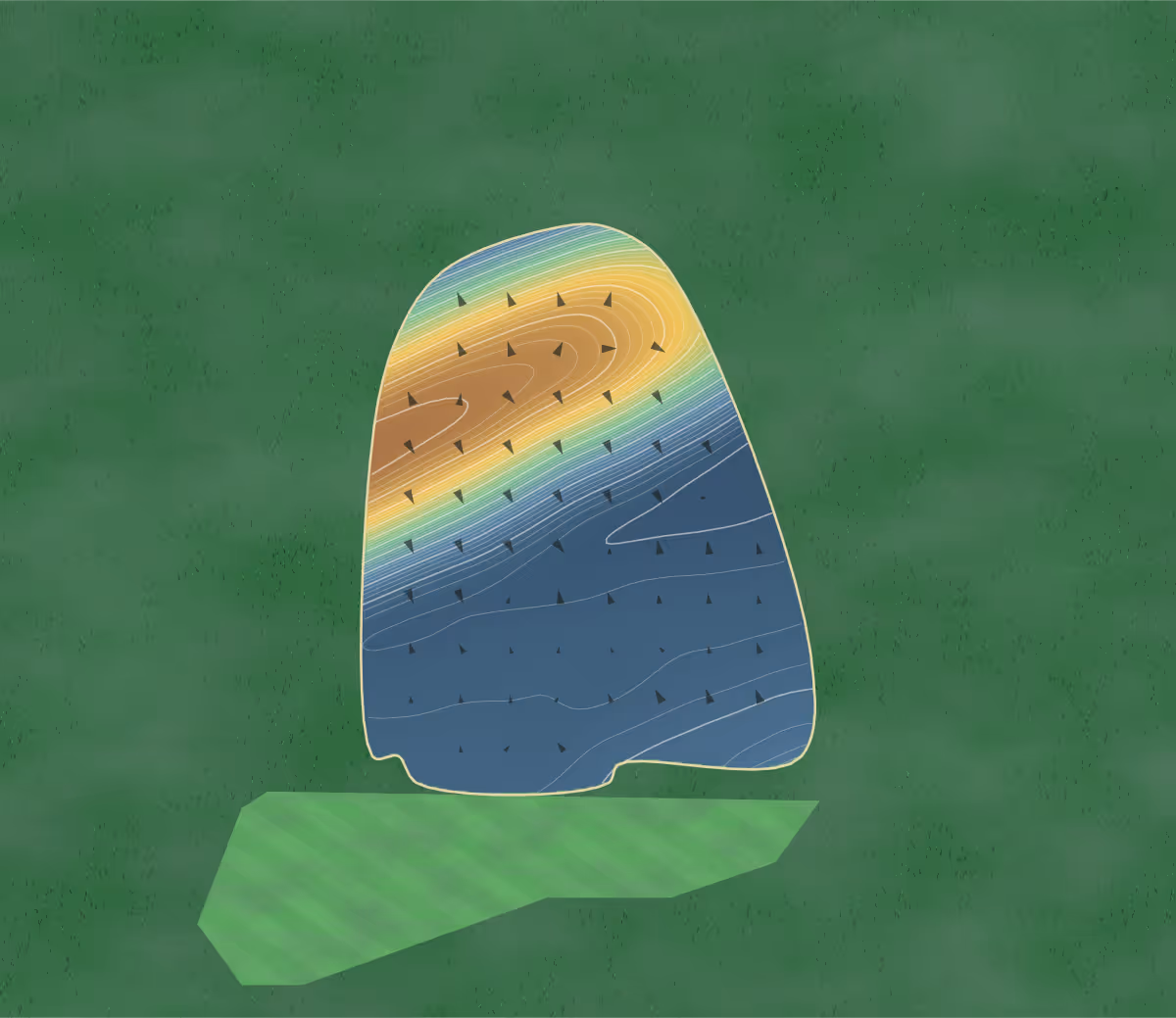 Green contour map of Broad Run in Bristow, Virginia: 132 elevation contours at a 3-inch interval with fall-line arrows, traced from 1-meter lidar