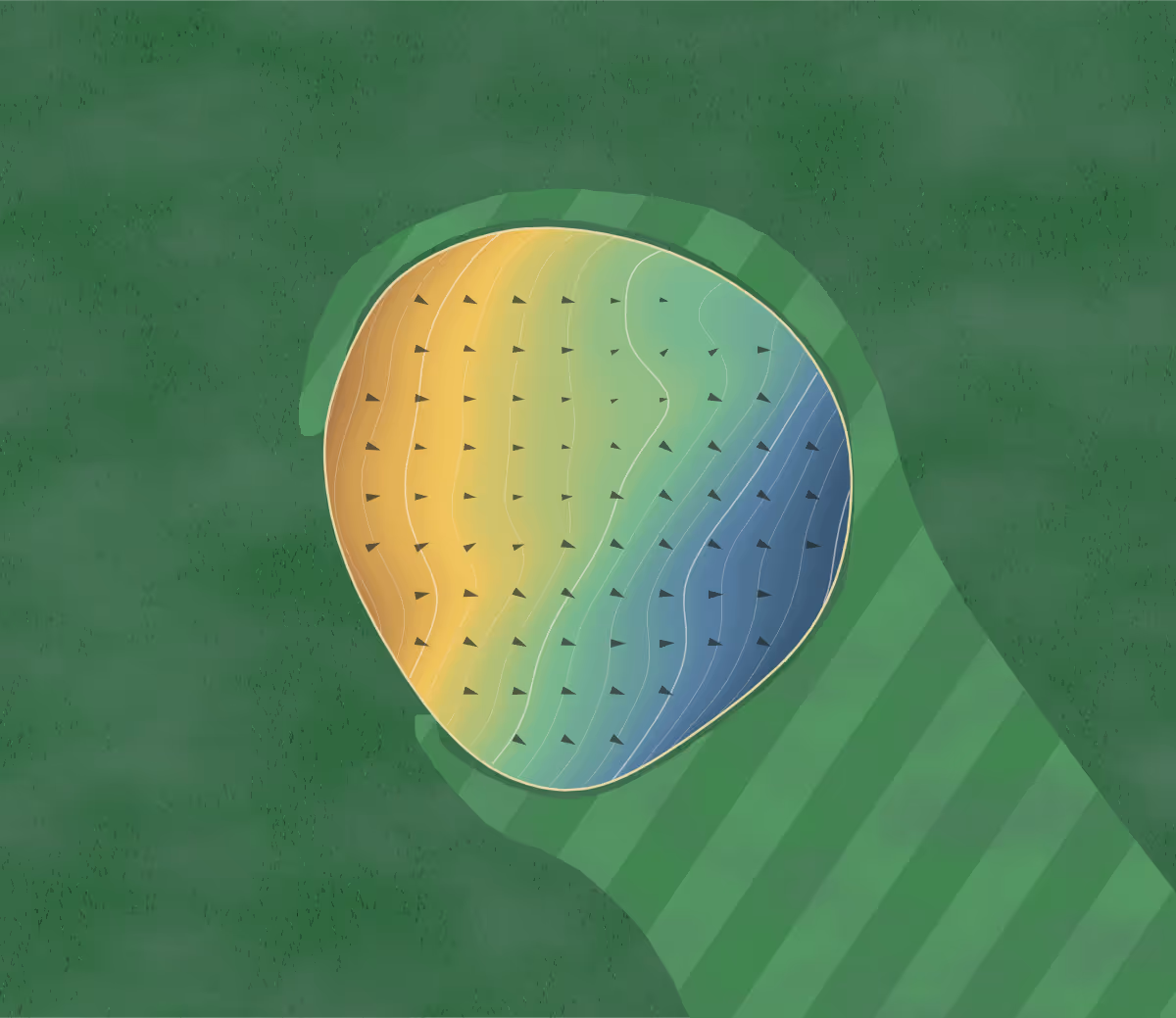 Green contour map of Bronzwood in Kinsman, Ohio: 211 elevation contours at a 3-inch interval with fall-line arrows, traced from 1-meter lidar
