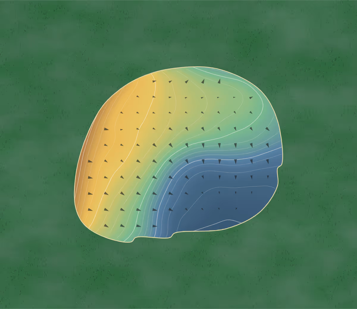 Green contour map of Brownwood in Brownwood, Texas — 184 elevation contours at a 3-inch interval with fall-line arrows, traced from 1-meter lidar