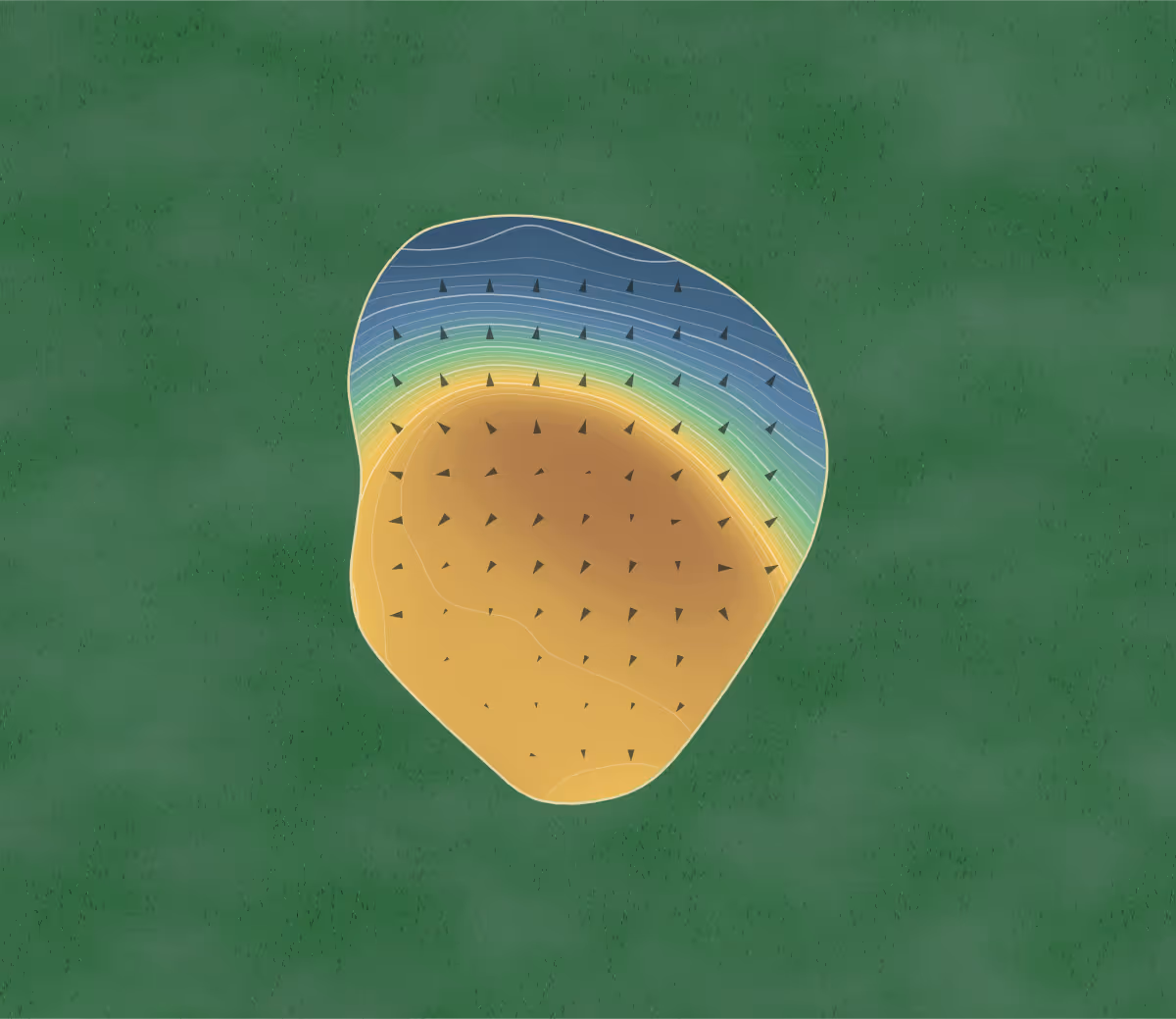 Green contour map of Buena Vista in Buena, New Jersey — 156 elevation contours at a 3-inch interval with fall-line arrows, traced from 1-meter lidar