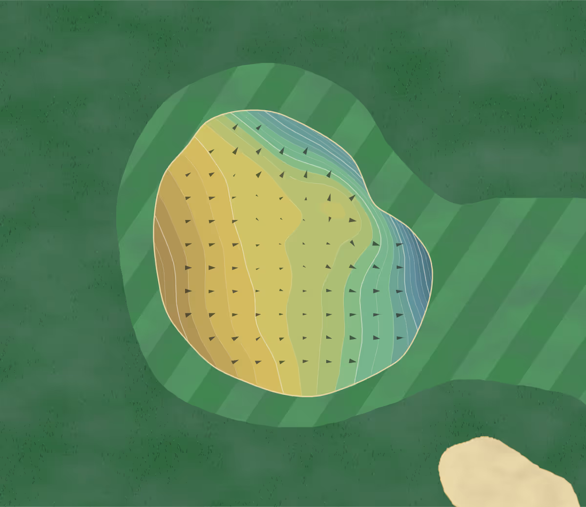 Green contour map of Byron Hills in Port Byron, Illinois — 237 elevation contours at a 3-inch interval with fall-line arrows, traced from 1-meter lidar