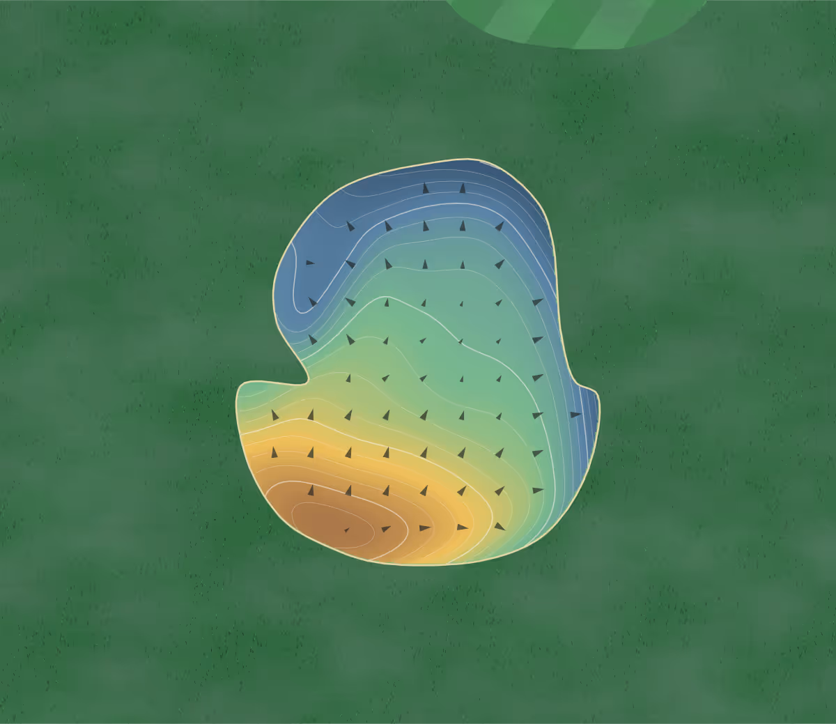 Green contour map of Uncle Remus in Eatonton, Georgia: 145 elevation contours at a 3-inch interval with fall-line arrows, traced from 1-meter lidar