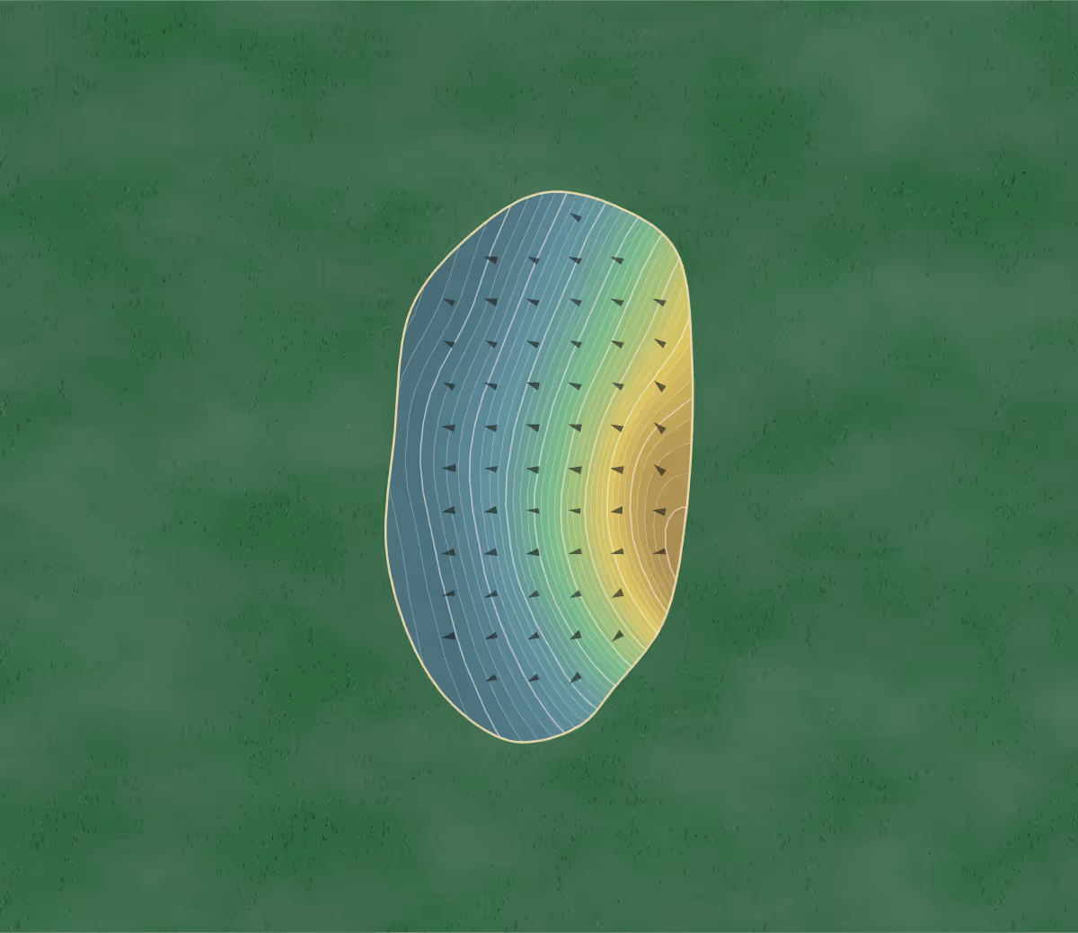 Green contour map of Campus Commons in Sacramento, California — 152 elevation contours at a 3-inch interval with fall-line arrows, traced from 1-meter lidar