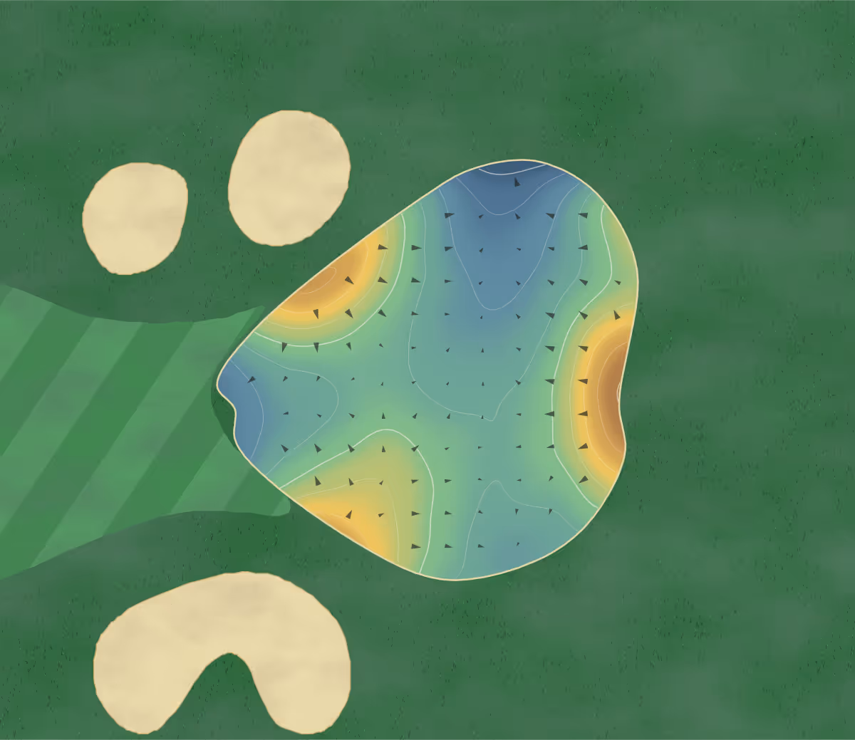 Green contour map of Candlestone in Belding, Michigan: 157 elevation contours at a 3-inch interval with fall-line arrows, traced from 1-meter lidar