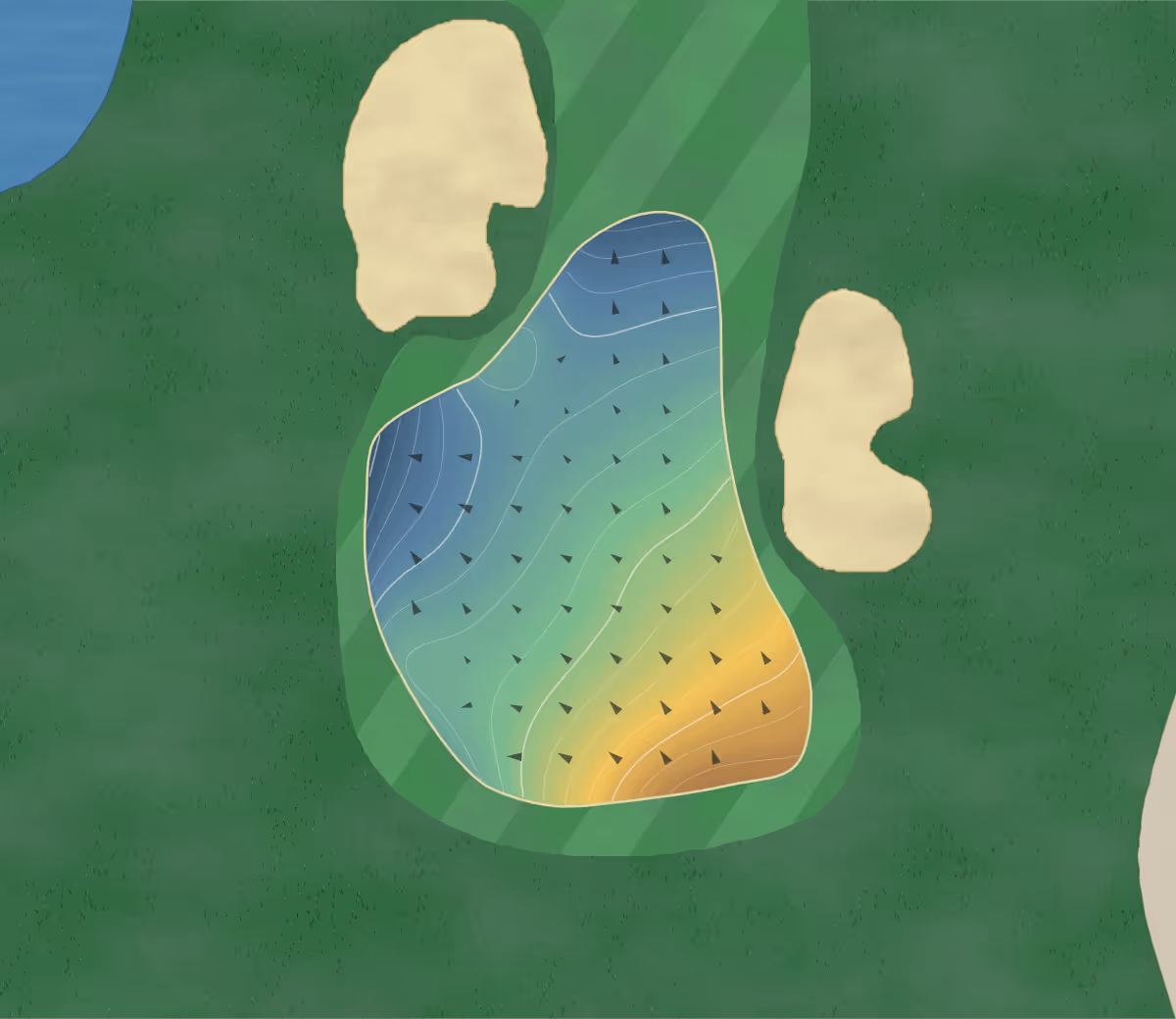 Green contour map of Canongate 1 in Sharpsburg, Georgia: 212 elevation contours at a 3-inch interval with fall-line arrows, traced from 1-meter lidar