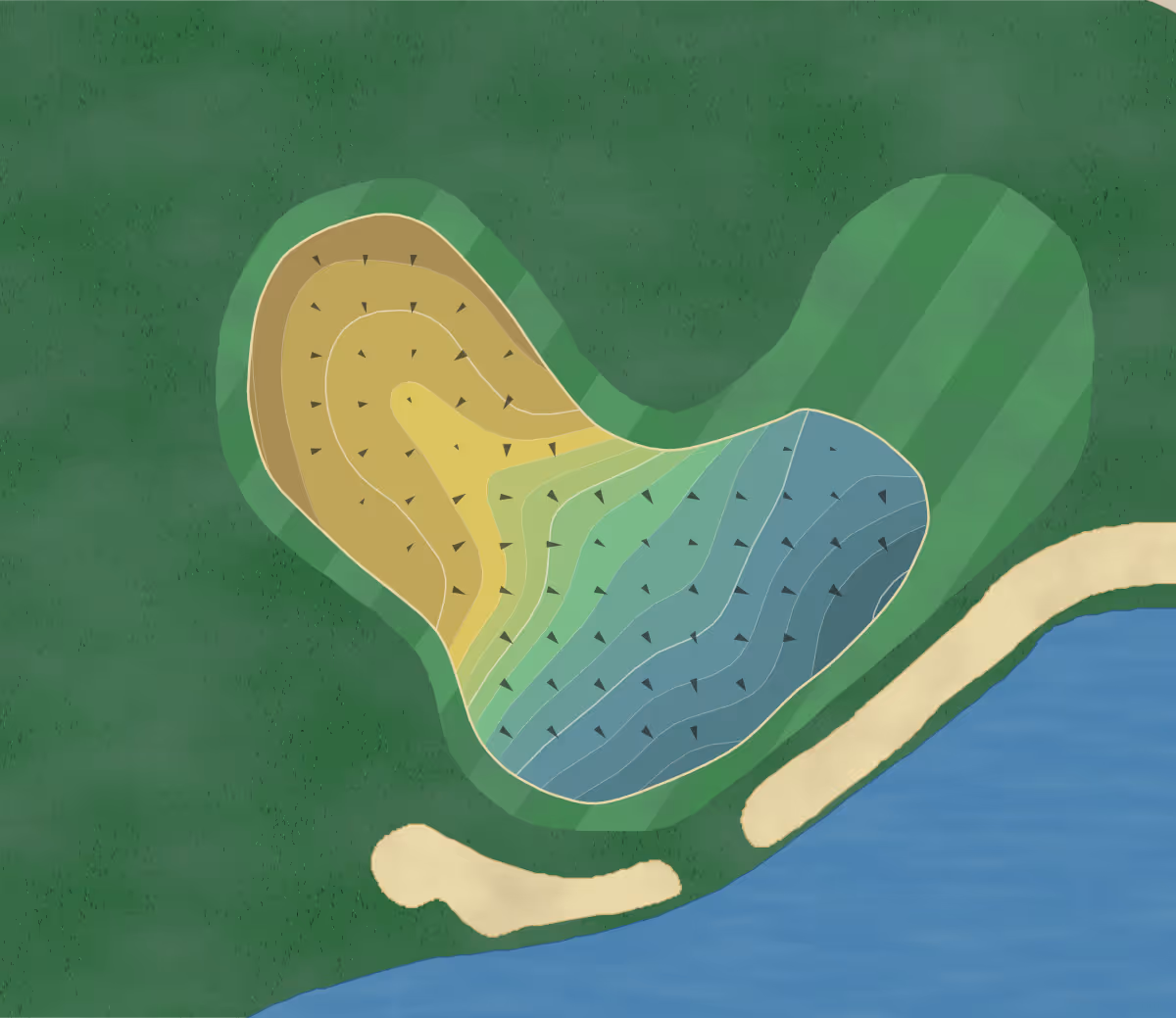 Green contour map of Cape May in Cape May, New Jersey — 203 elevation contours at a 3-inch interval with fall-line arrows, traced from 1-meter lidar