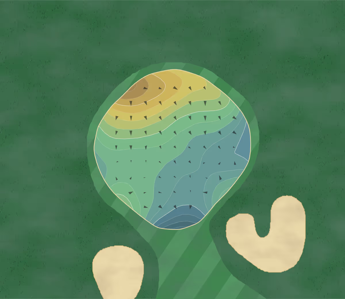 Green contour map of Carleton Glen in Carleton, Michigan — 175 elevation contours at a 3-inch interval with fall-line arrows, traced from 1-meter lidar