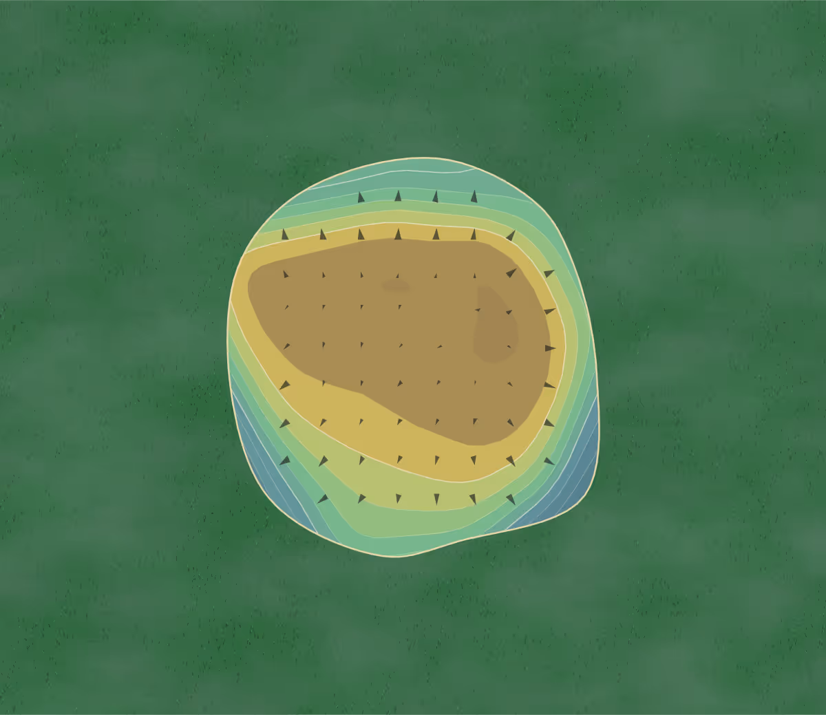 Green contour map of CC Canton in Canton, Mississippi — 140 elevation contours at a 3-inch interval with fall-line arrows, traced from 1-meter lidar