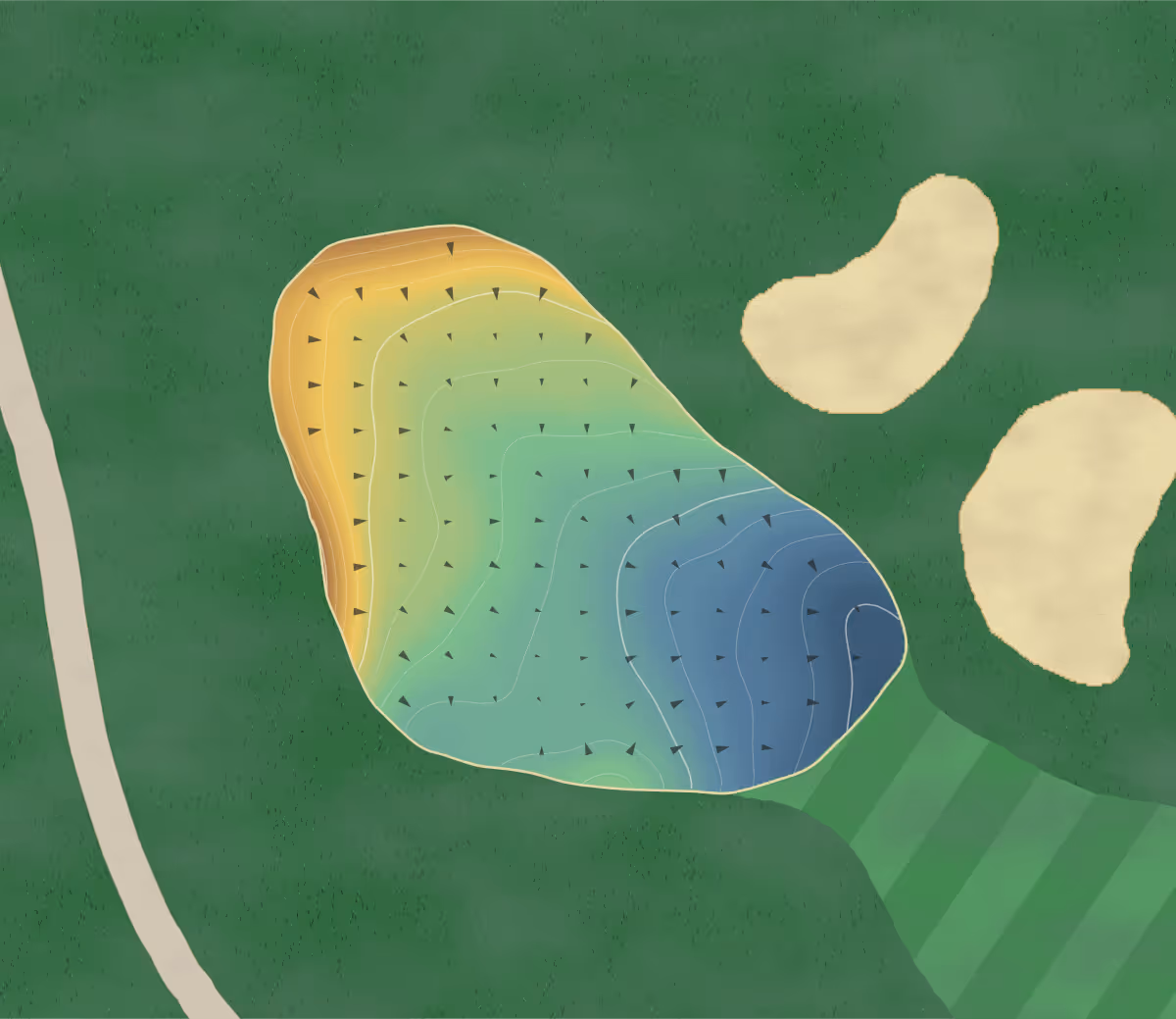 Green contour map of Cedar Creek in Albertville, Minnesota — 167 elevation contours at a 3-inch interval with fall-line arrows, traced from 1-meter lidar